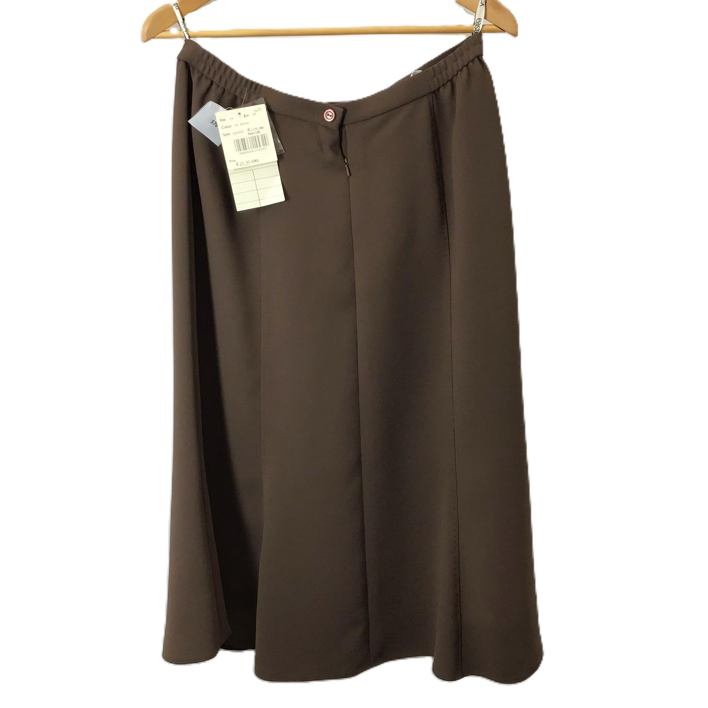 Vintage Eastex Brown Midi Skirt Jacket Outfit Set UK 14
