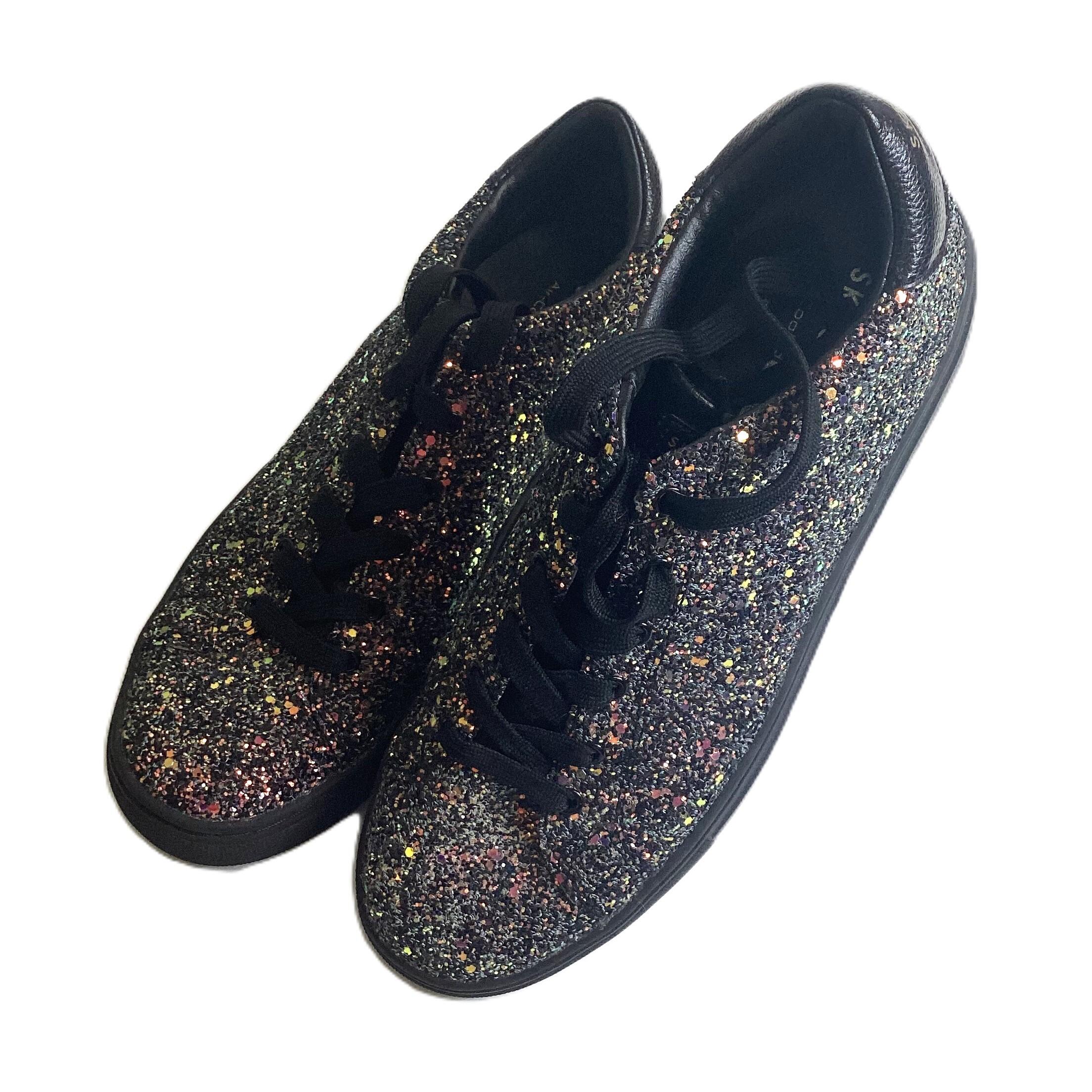 Skechers Street Black Multicoloured Sparkle Trainers UK 4.5