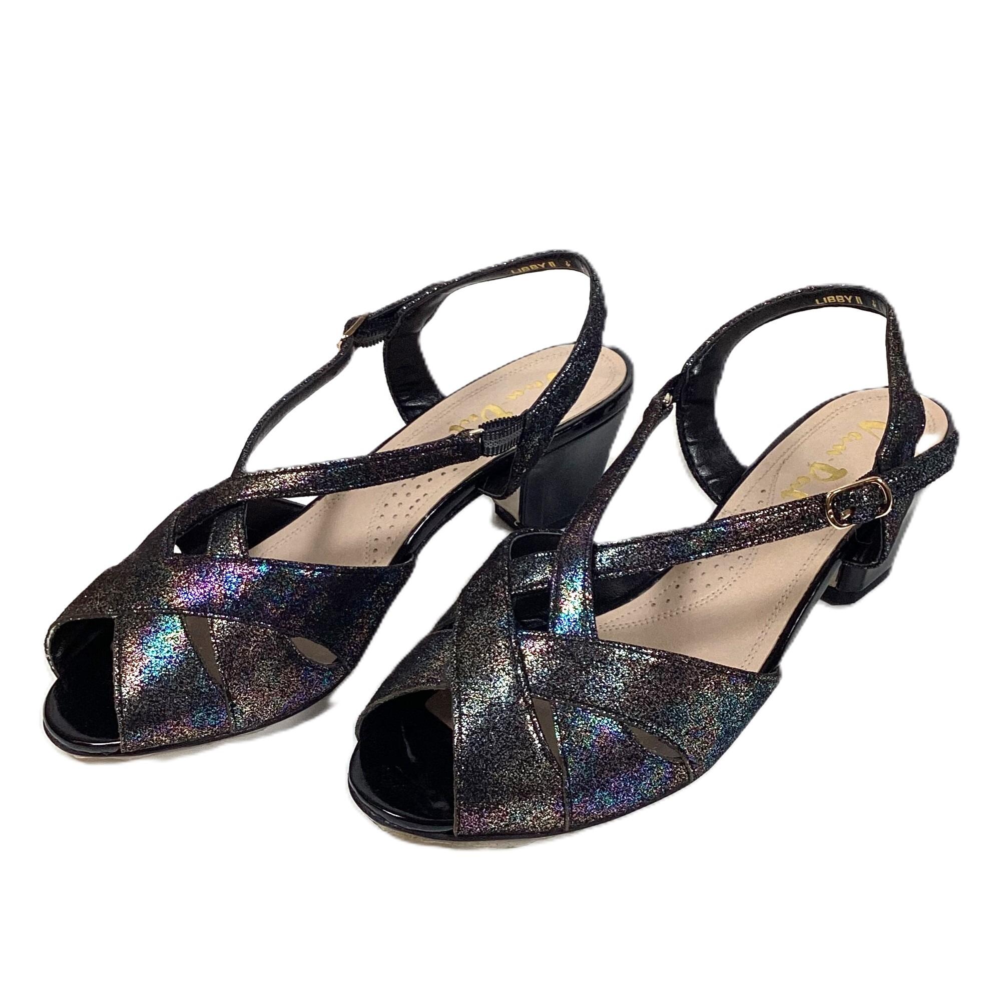 Van Dal Libby II Metallic Mercury Mid Heel Sandals in Box UK 4 E