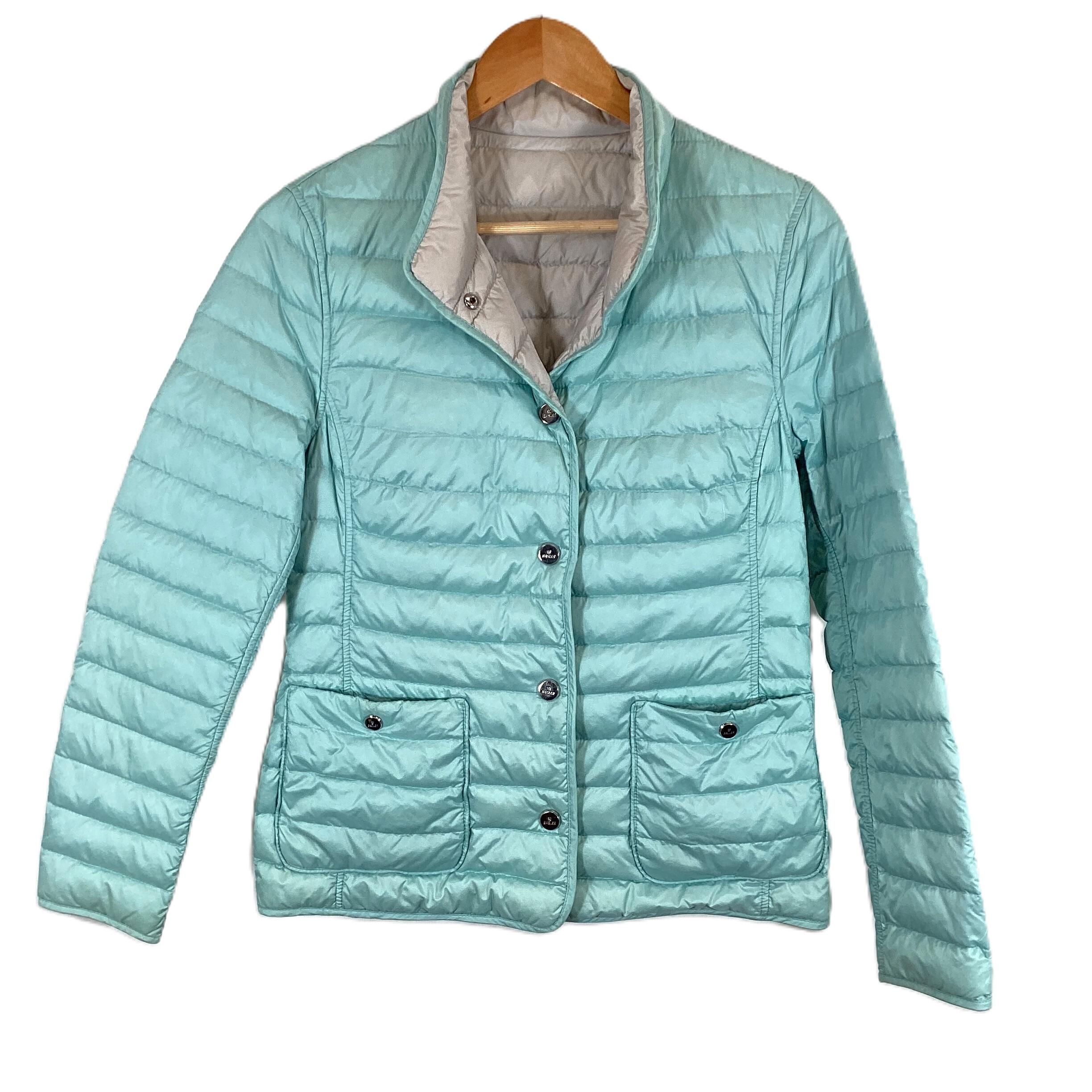 Turquoise puffer jacket women's sale