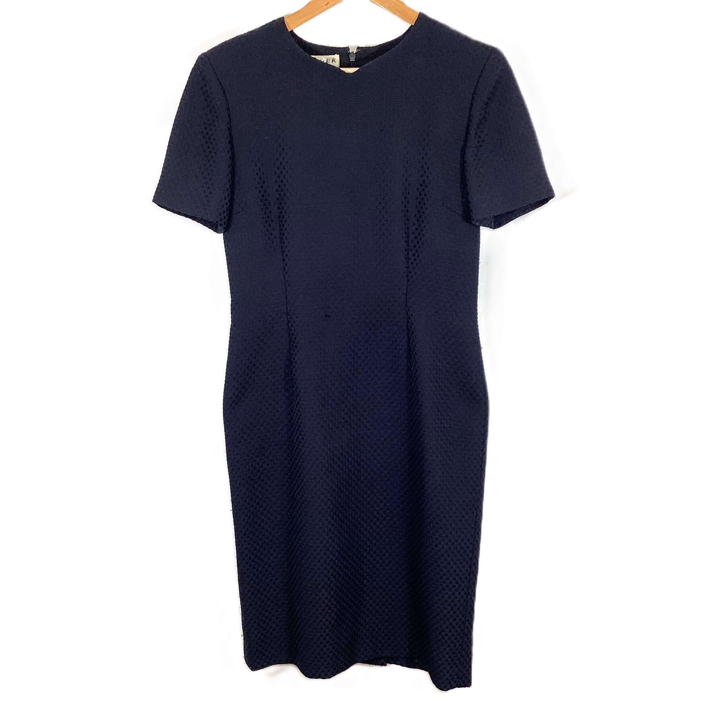 Jaeger Black Woven Effect Tailored Dress UK 10