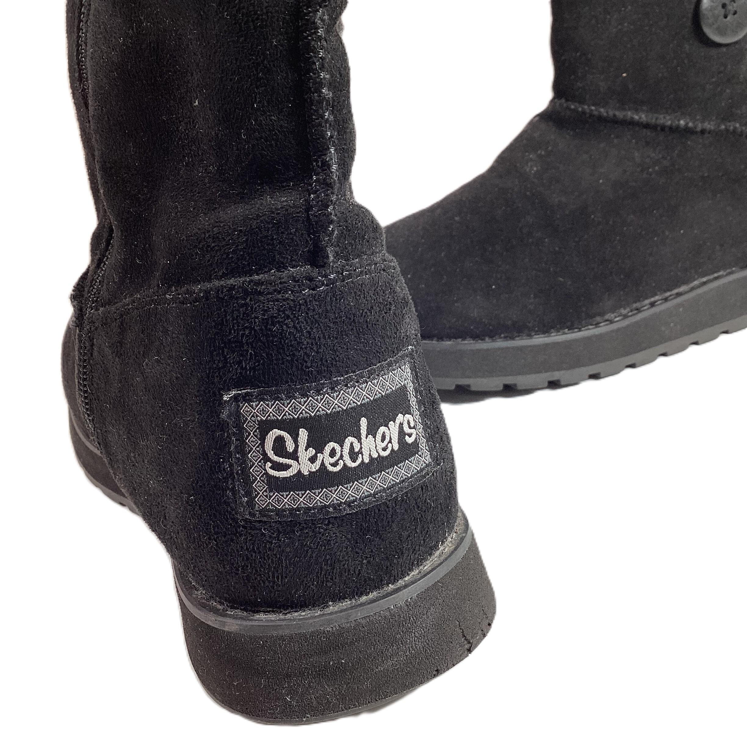 Skechers Black Fleece Lined Keepsakes Sole Seeker Boots UK 5.5