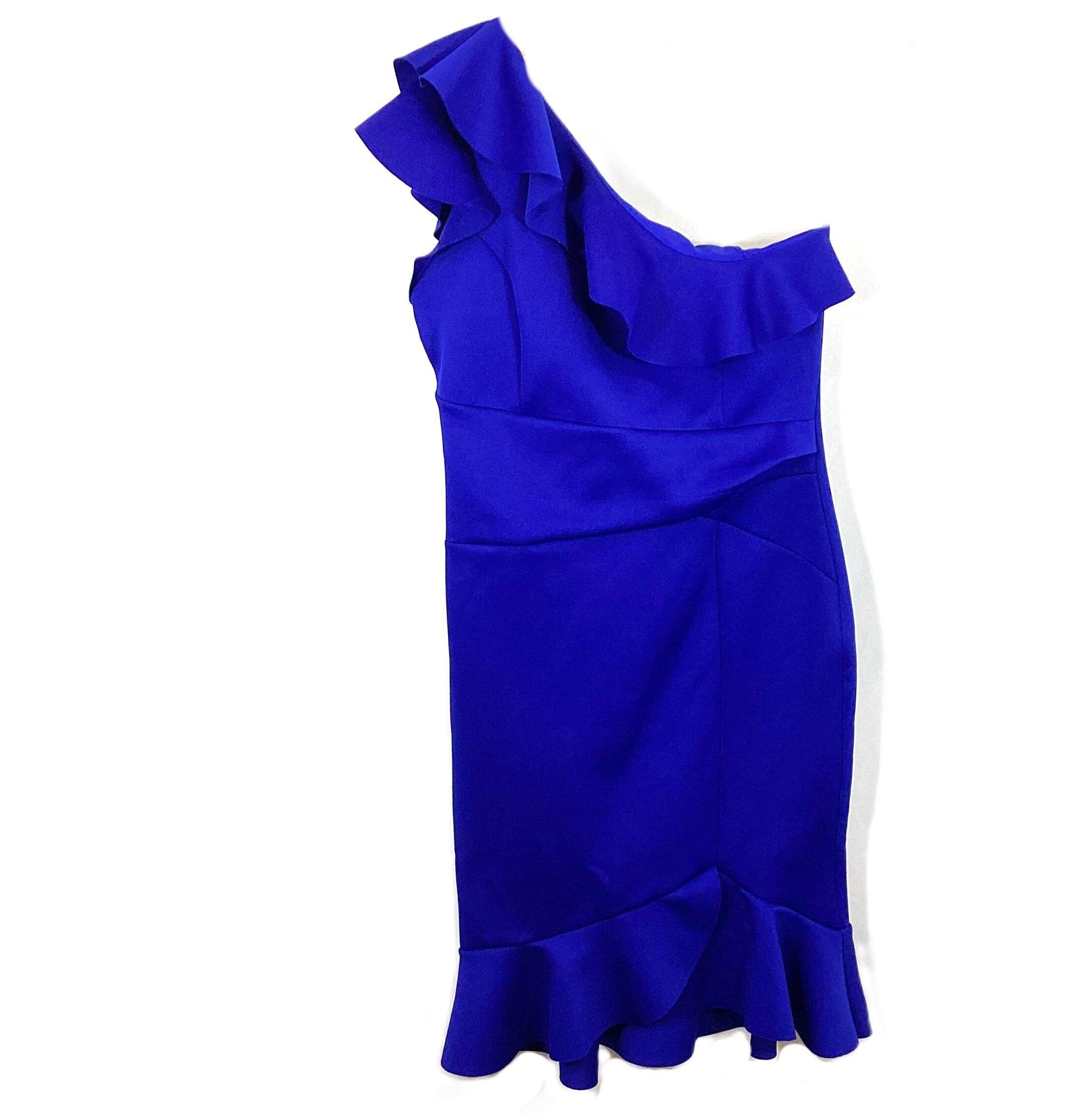 Lipsy blue one shoulder dress online
