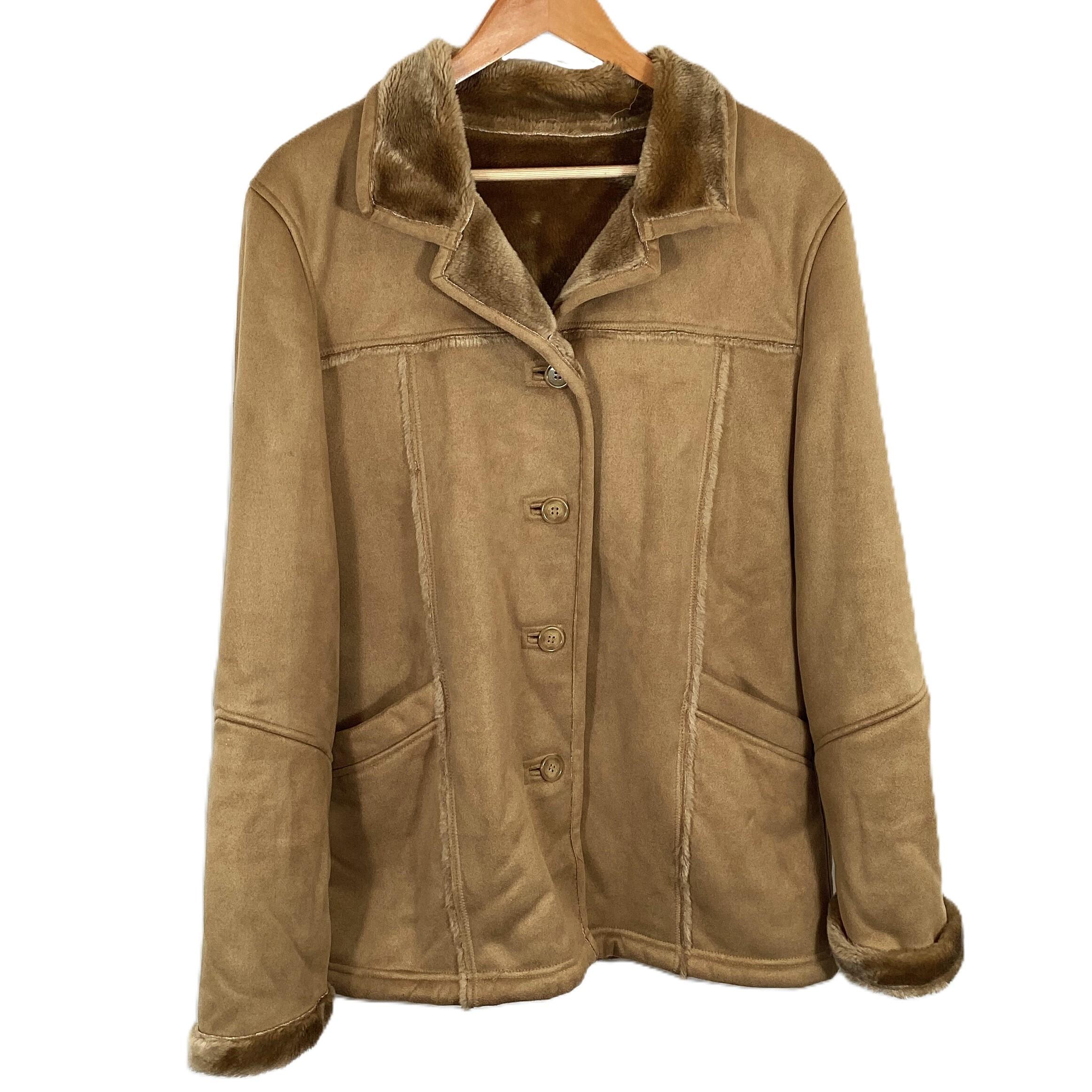 Fairweather Tan Faux Fur Jacket L