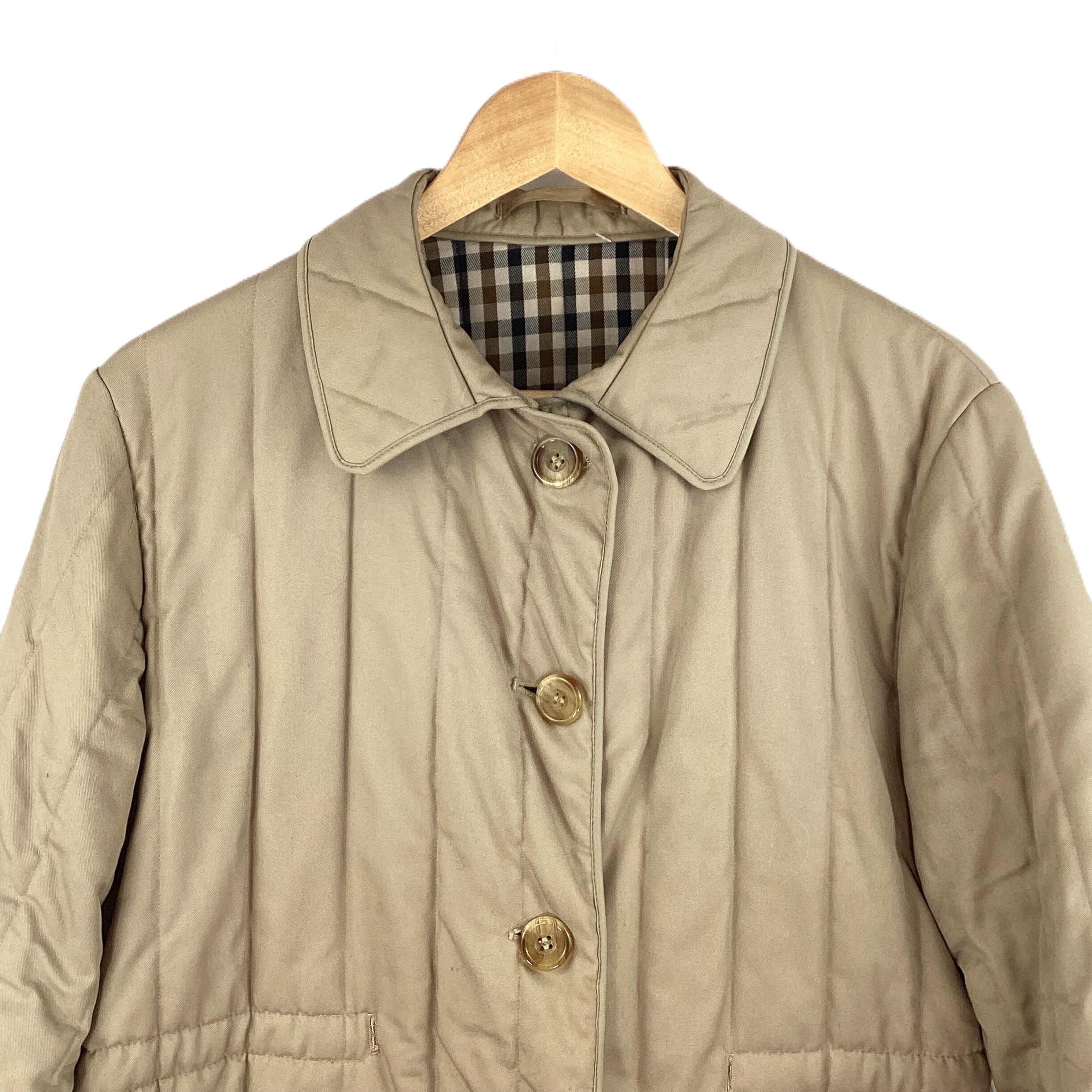 売上実績NO.1 Vintage Aquascutum Quilted Showerproof Check Nova Beige ジャケット・アウター