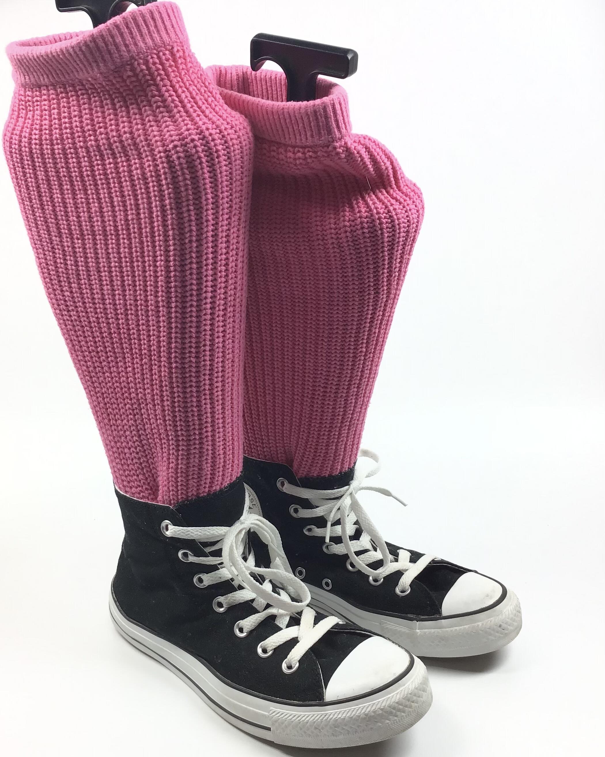 Converse high tops with leg warmers