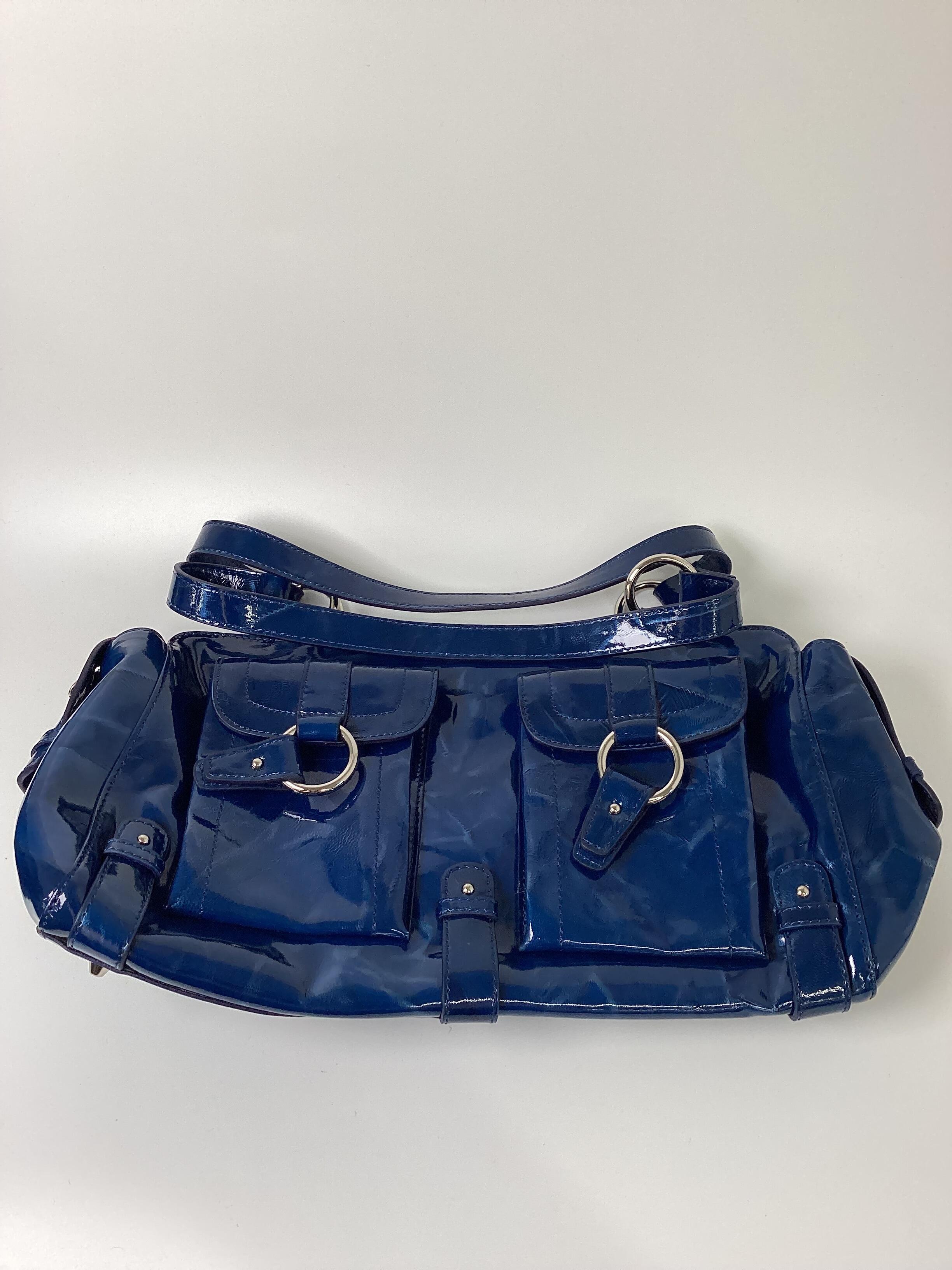 Blue patent hotsell leather purse