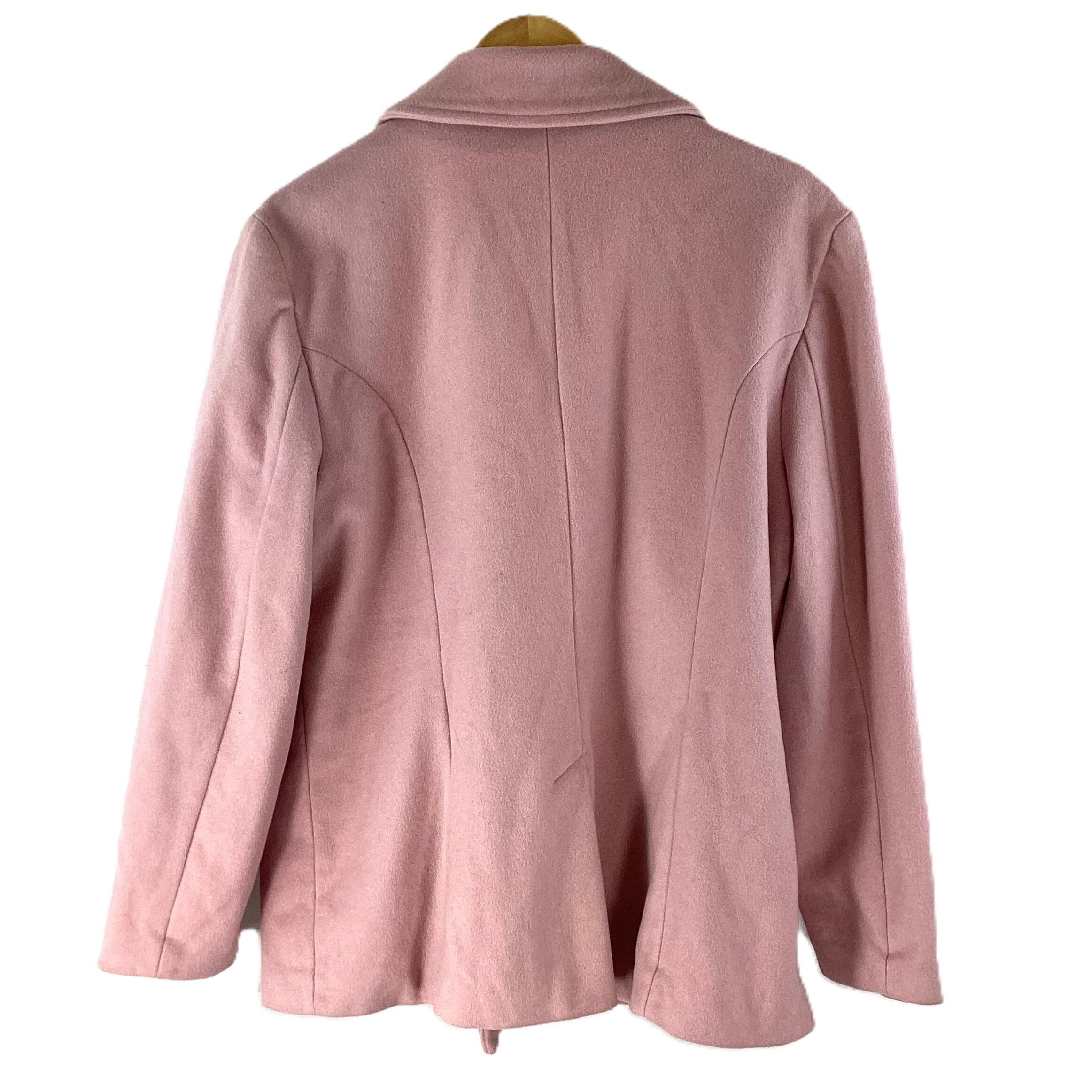 Pink wool peacoat on sale