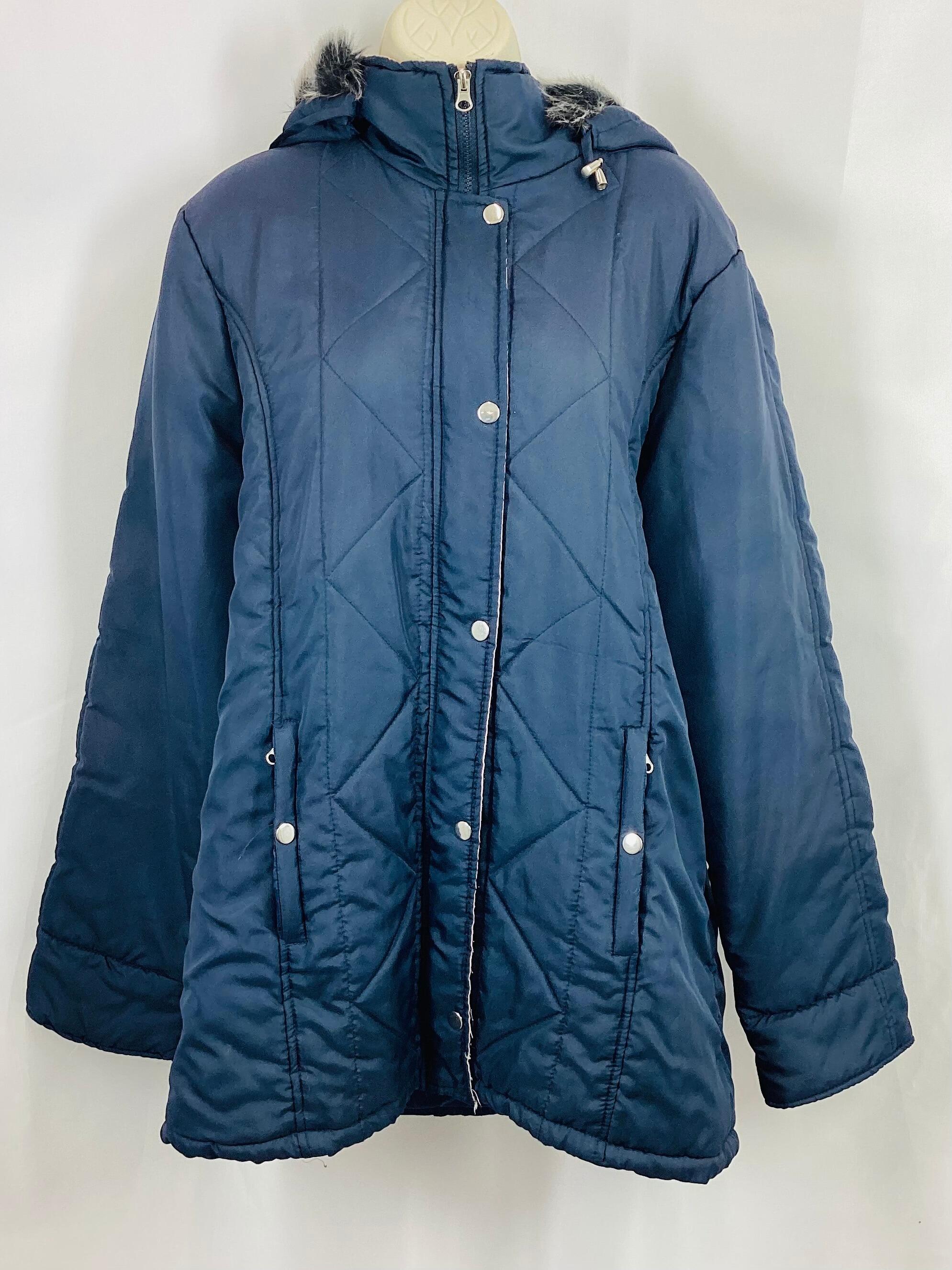 Gabriella Vicenza Navy Quilted Coat UK 16/18