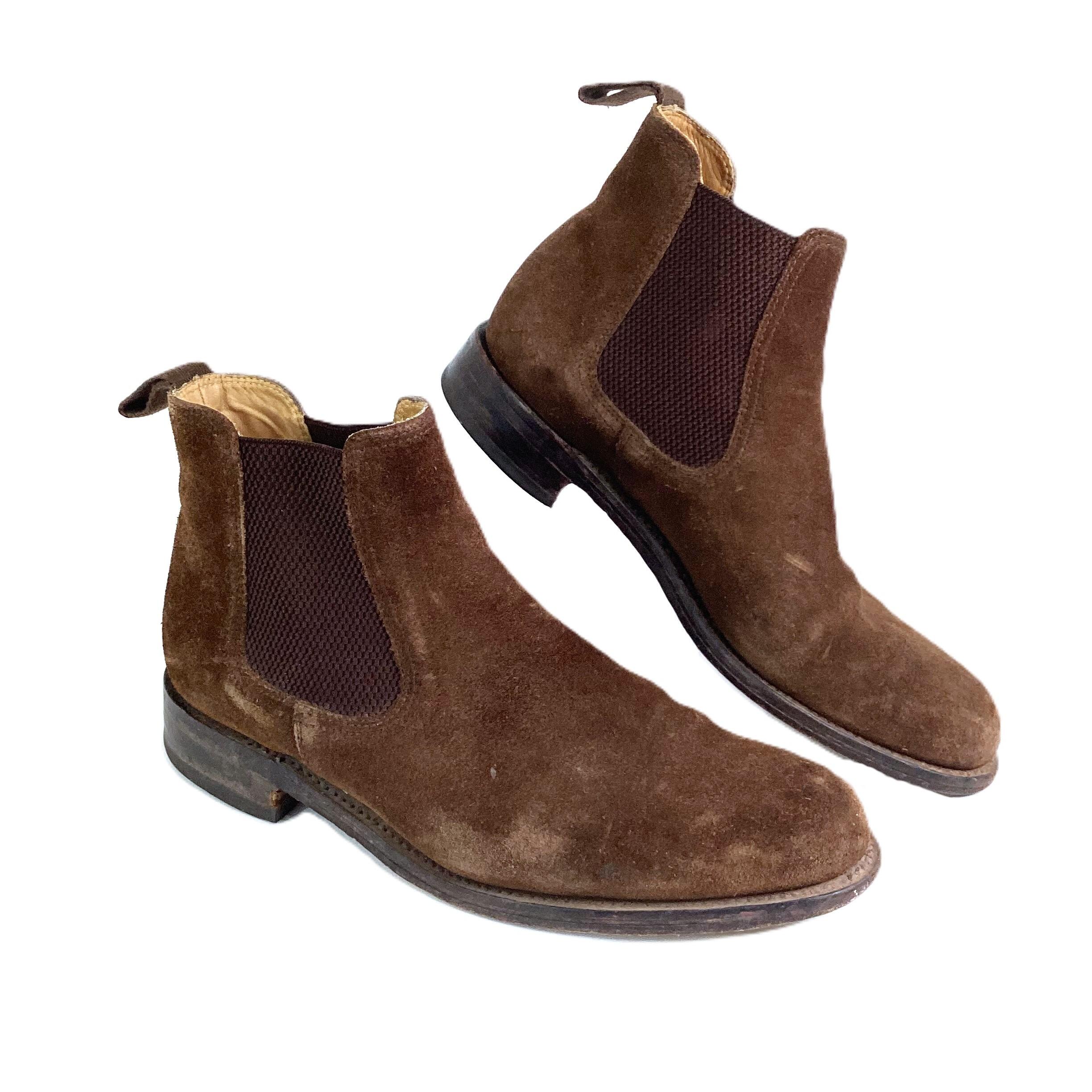 Loake Brown Suede Pull On Chelsea Boots UK 8.5 Men s