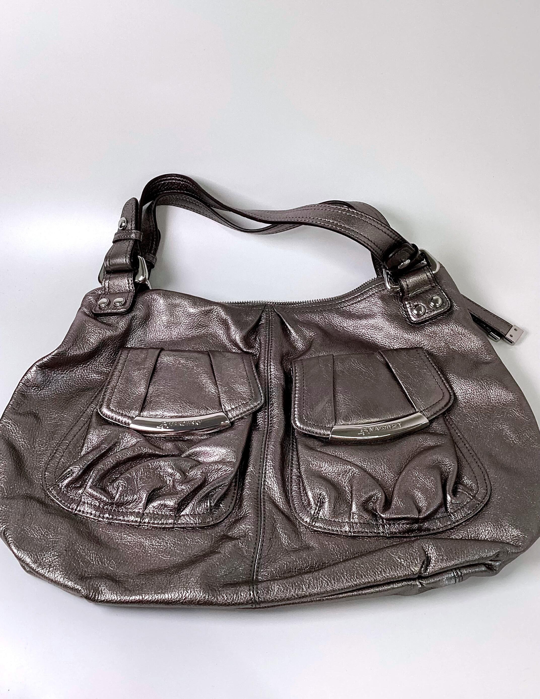 Jasper Conran London Darcey Leather Hobo Bag, Black