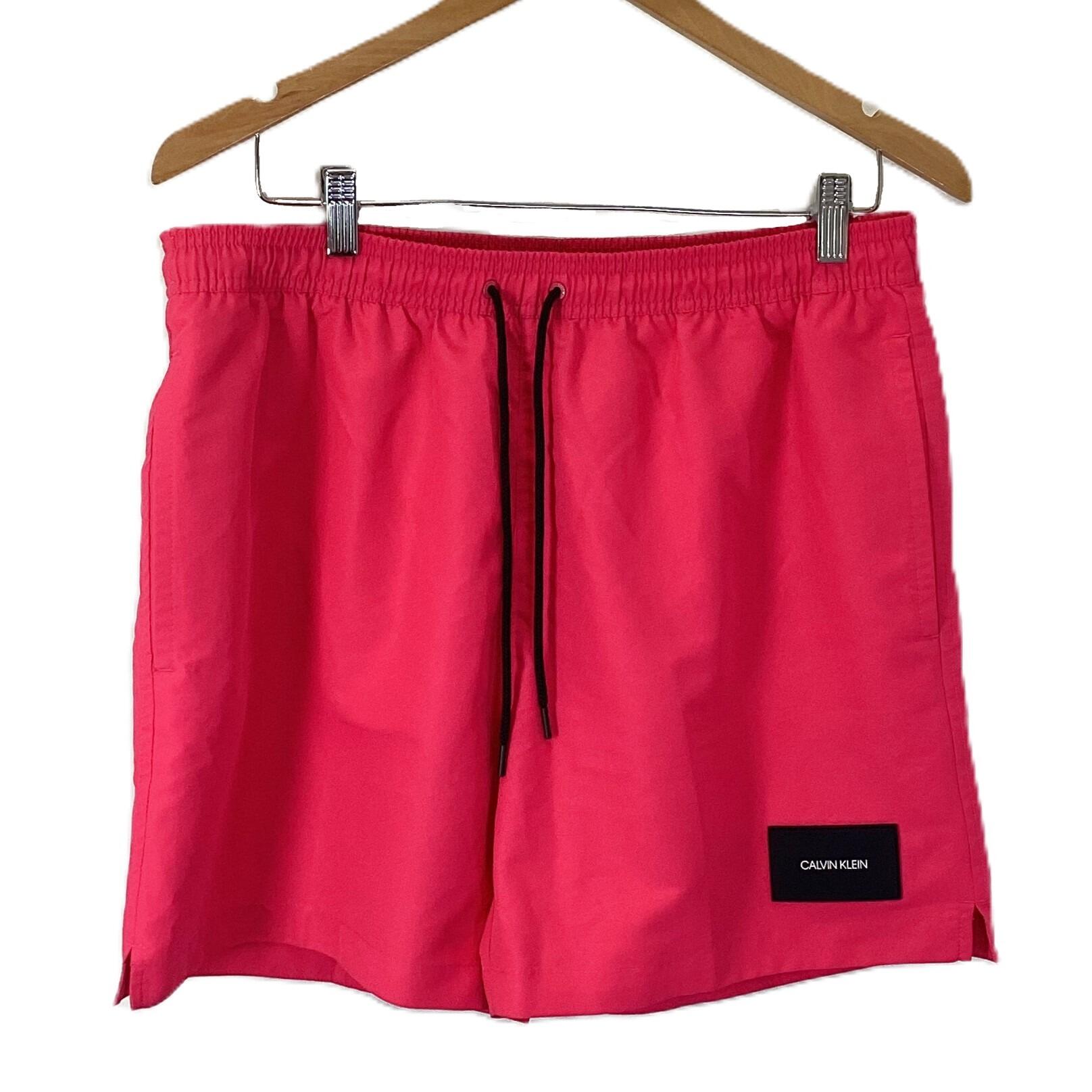 Calvin Klein Hot Pink Drawstring Swim Shorts With Lining XL