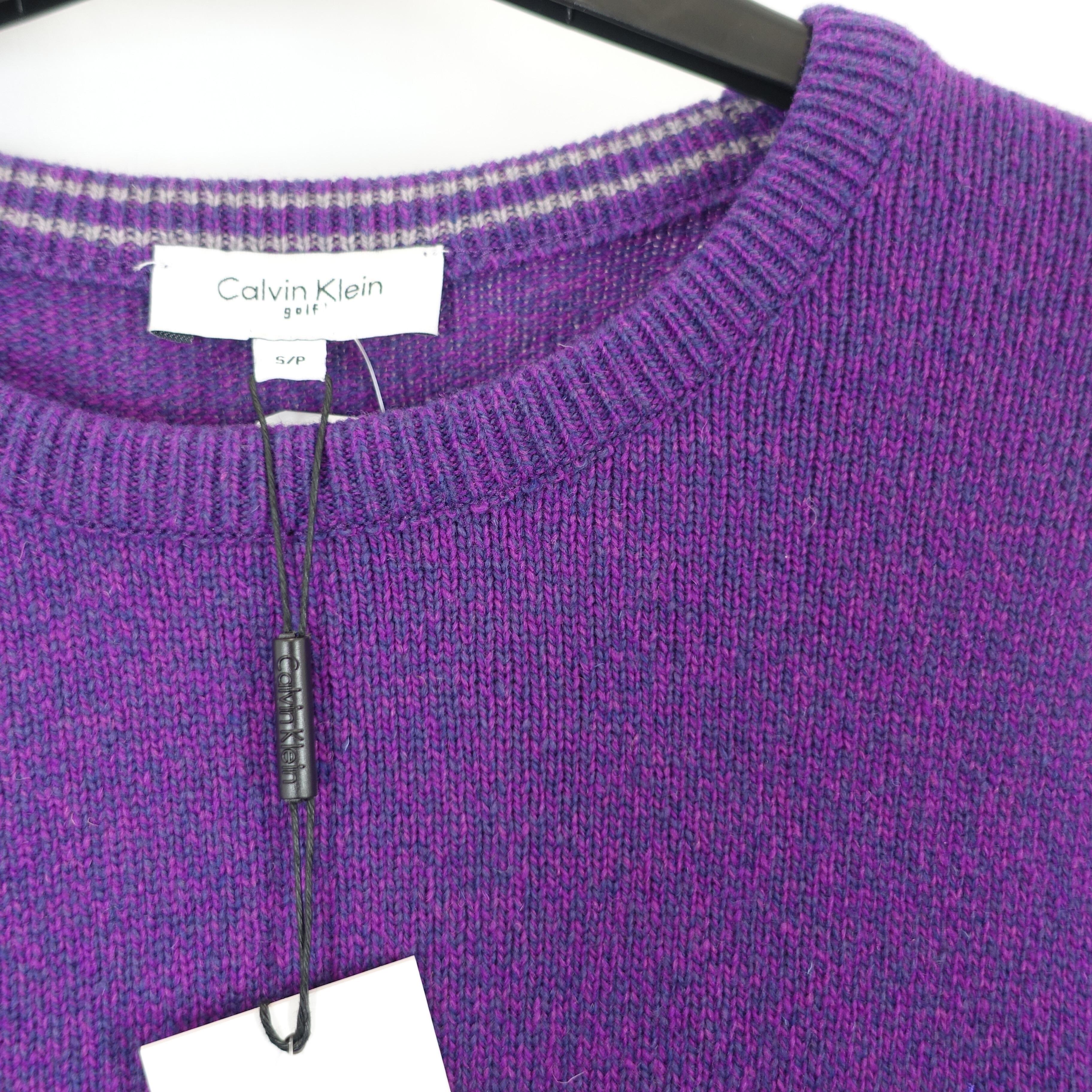 Calvin Klein Golf Purple Wool Blend Jumper UK S