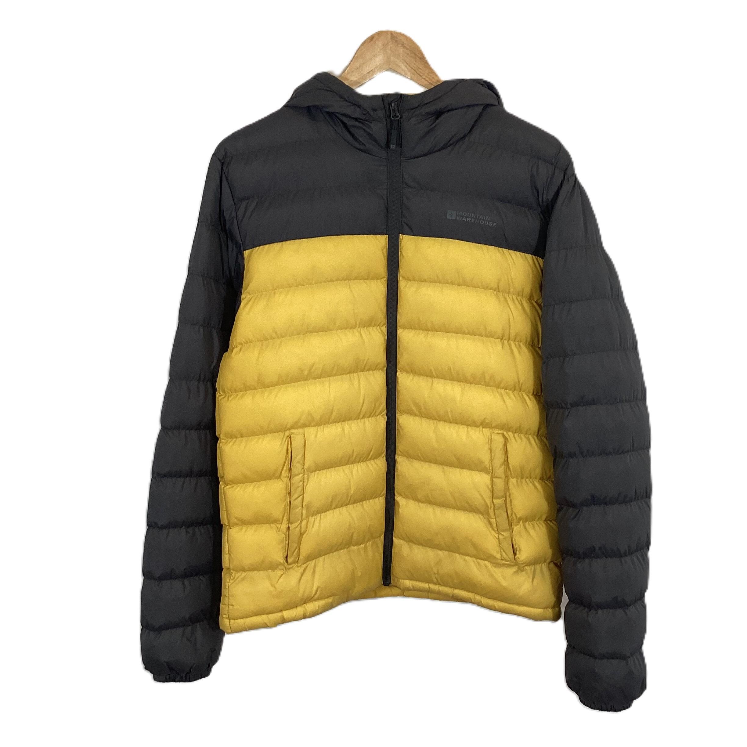 Black and yellow puffer jacket online