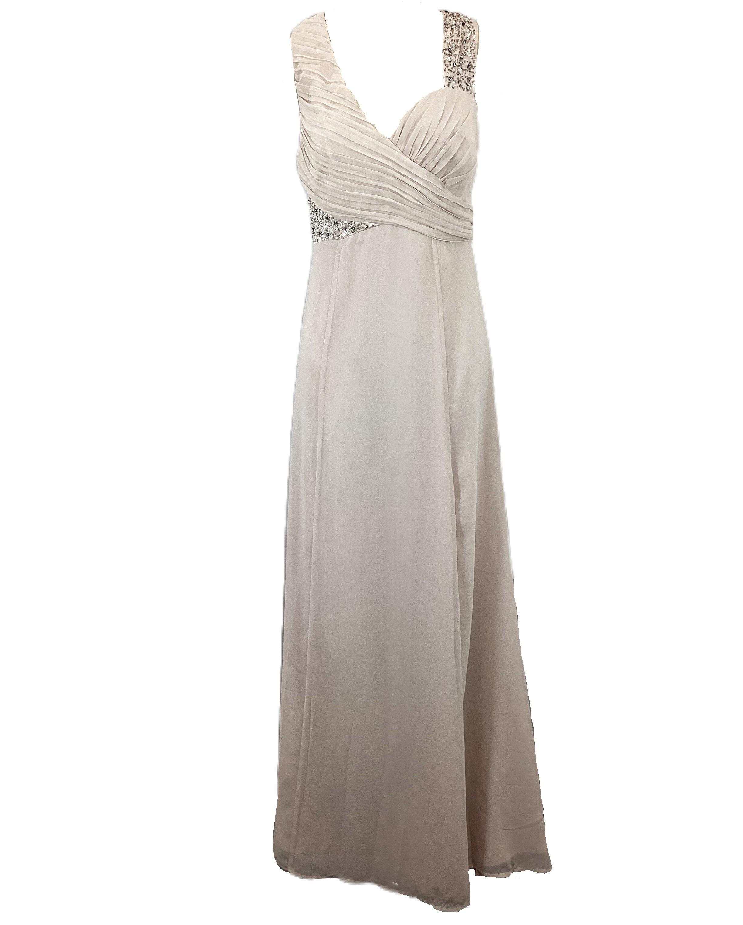 Lipsy London Pale Nude Prom Event Dress UK 14