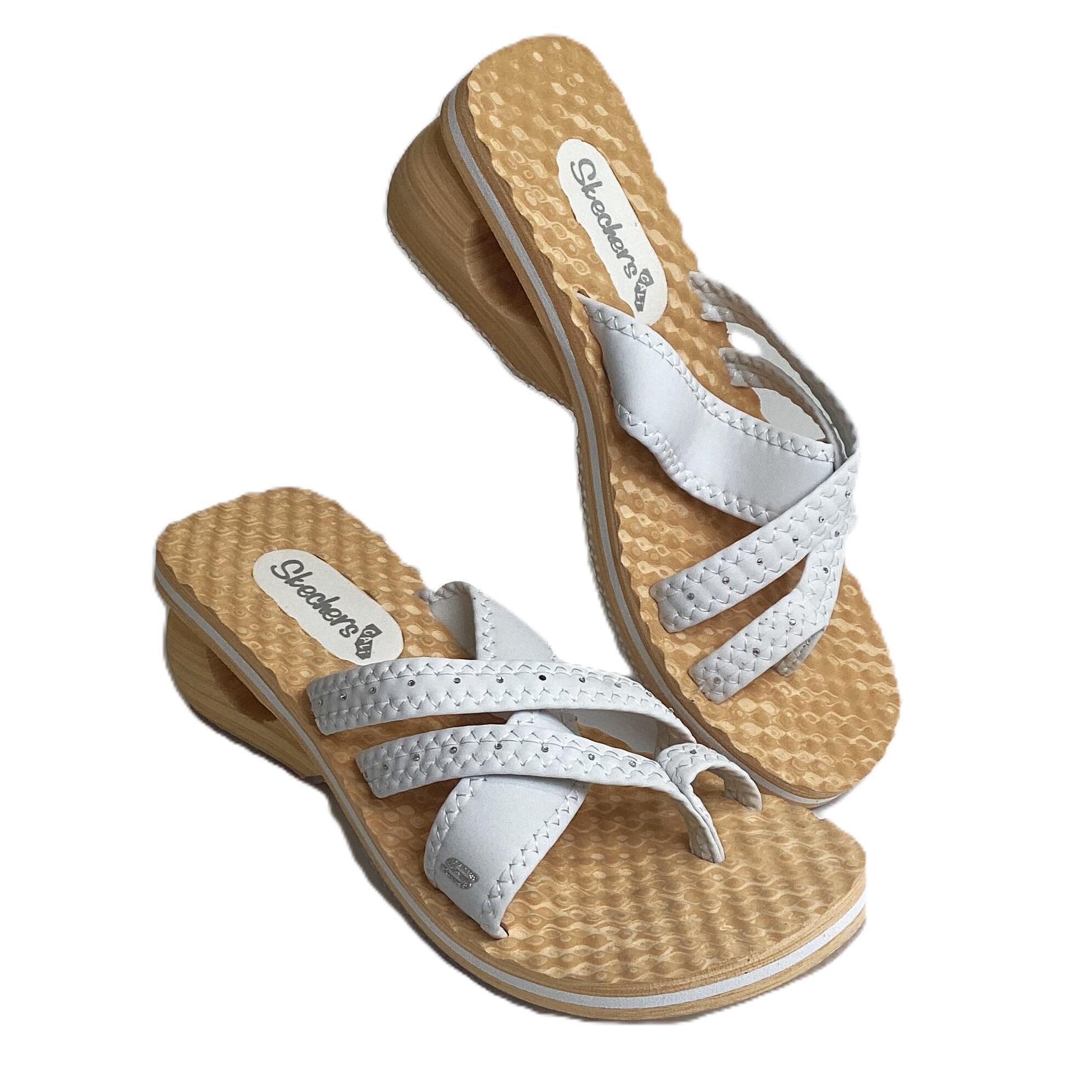 Skechers diamante wedge sandals on sale