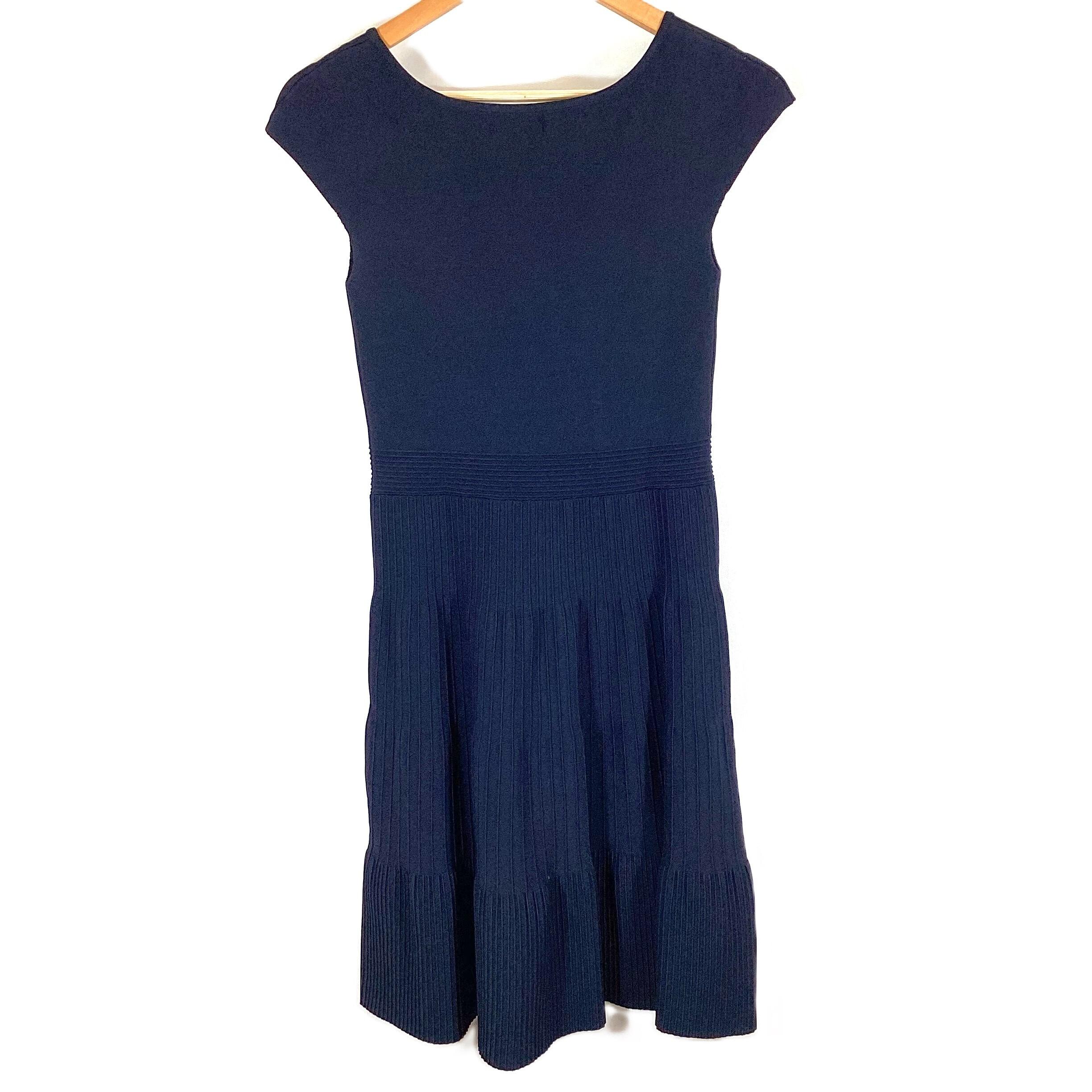 Hobbs Navy Blue Multi Way Ribbed Jersey Knit Dress UK 8