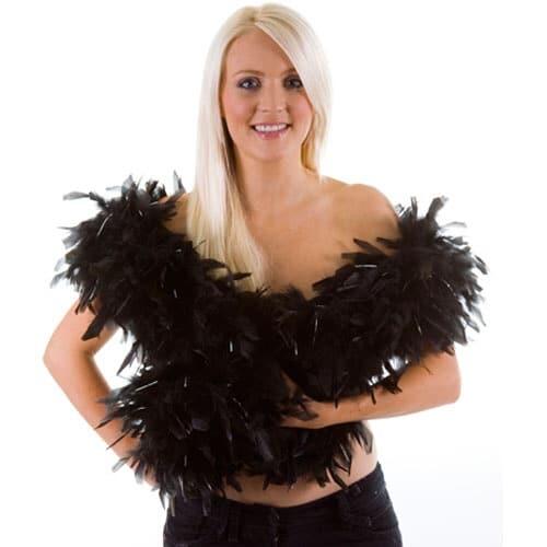 Luxury Feather Boa 1.8M Long Black
