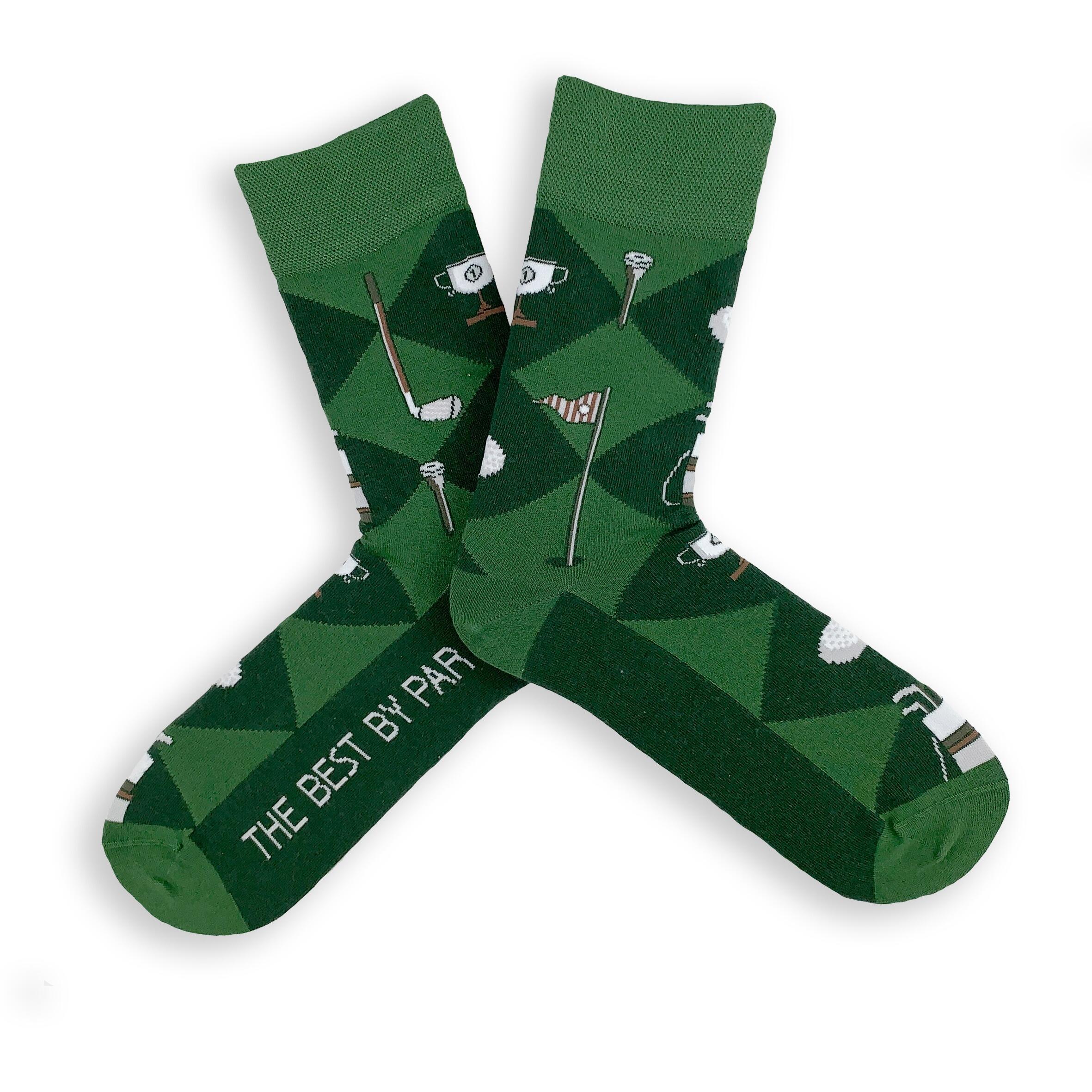 Unique bamboo golf lover socks for men and women - the best by par...