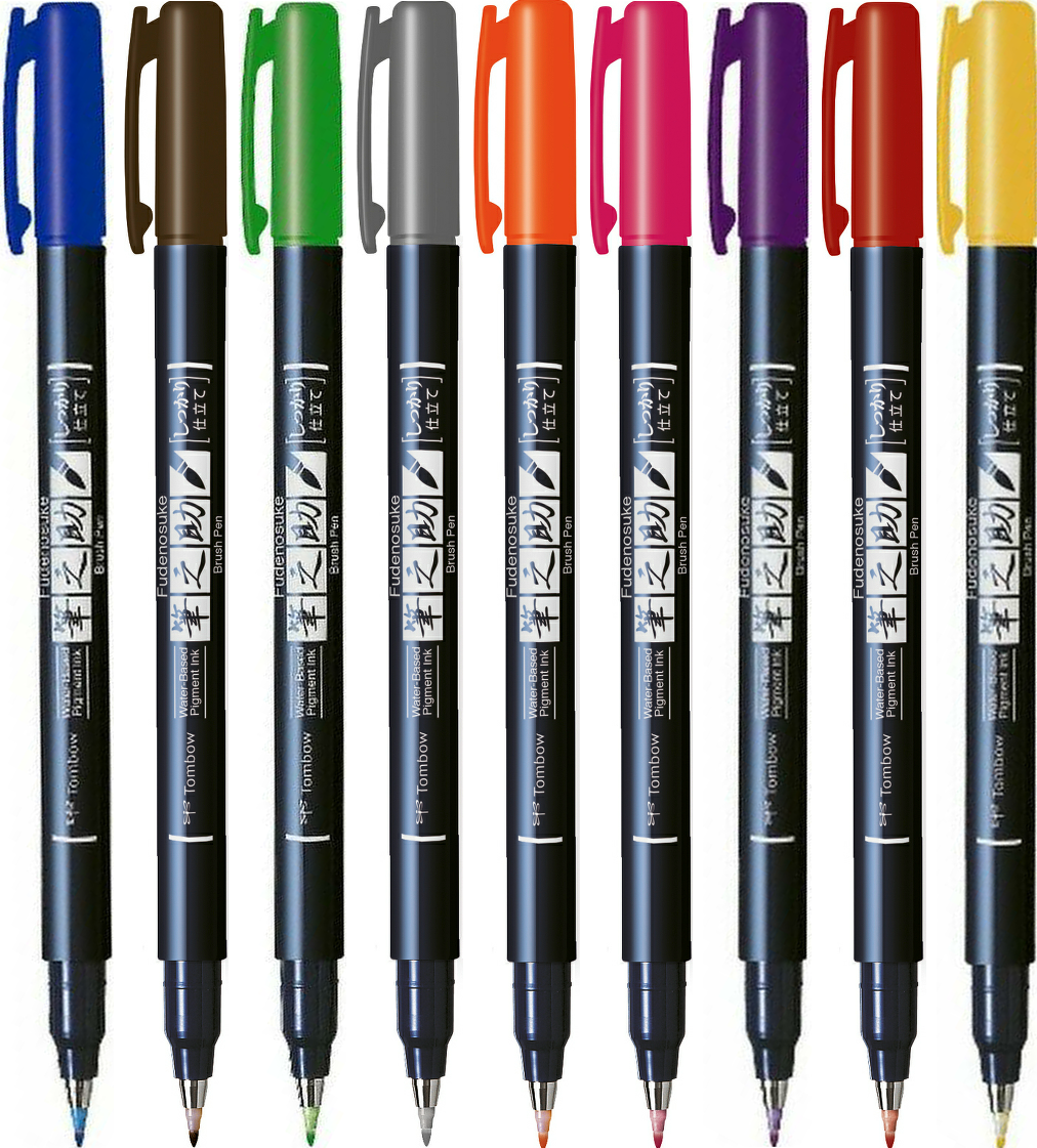 Tombow Brush Pen Fudenosuke Negro/gris | Cuotas sin interés