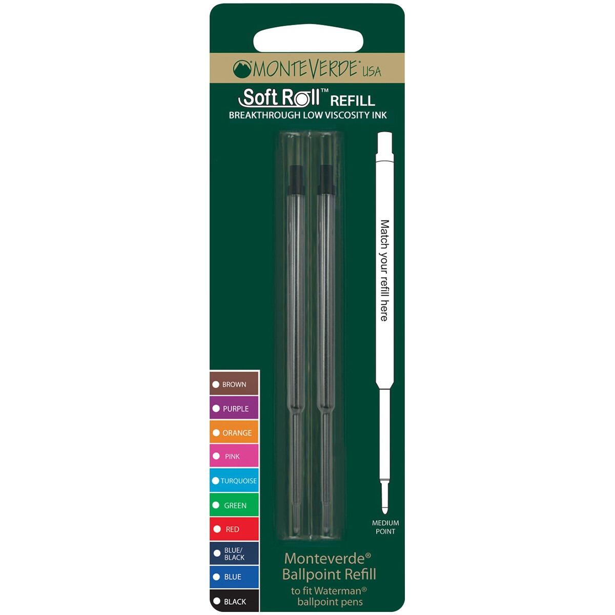 Waterman Soft Ballpoint refill - Twin Pack - Choose colour - Picture 1 of 2