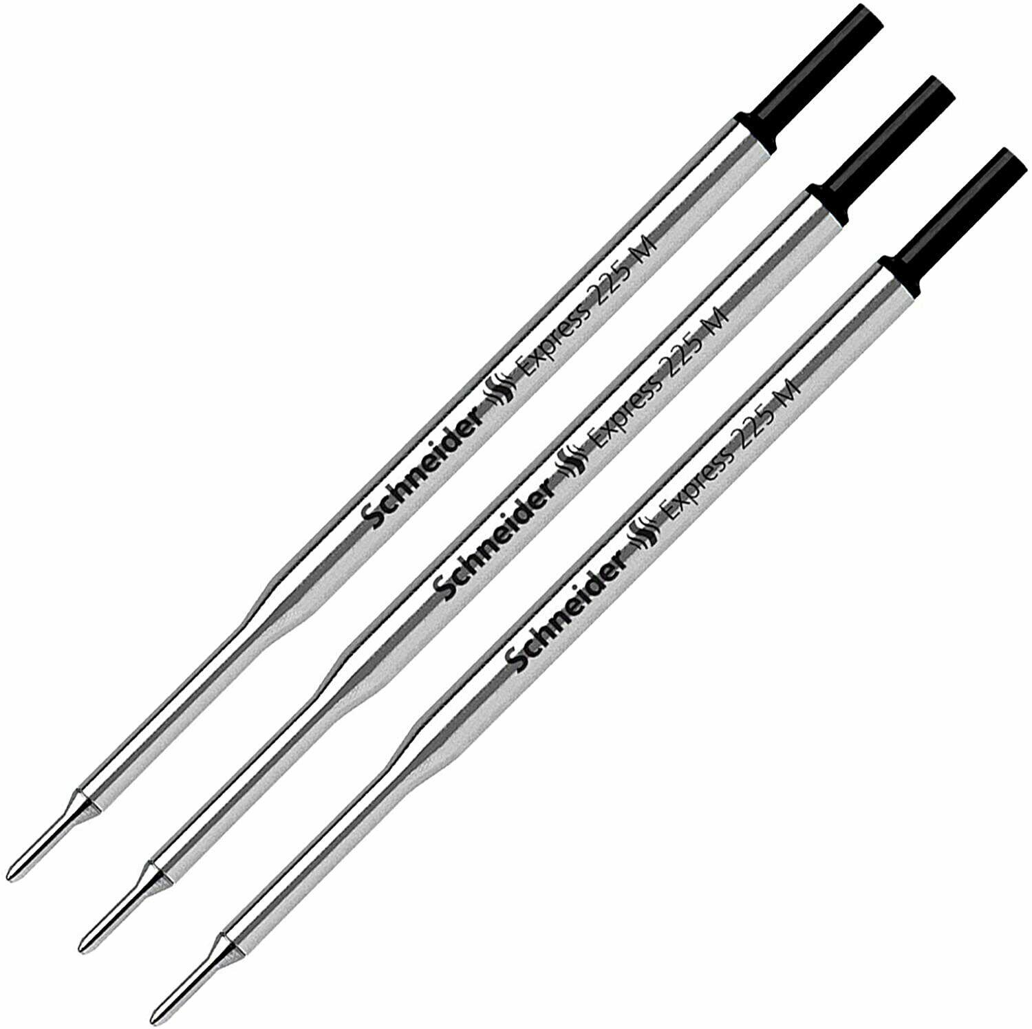 Paper Mate Compatible Ballpoint Pen Refills BLACK Pack of 3