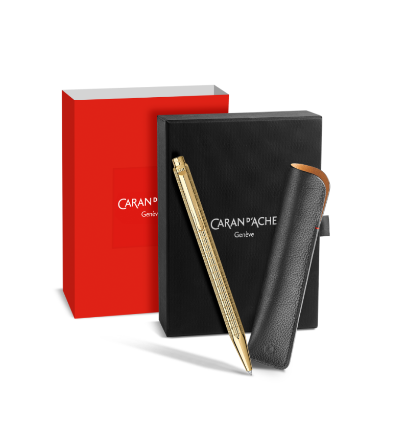 Caran d'Ache Ecridor Lights, Ballpoint Pen and Leather Case Set