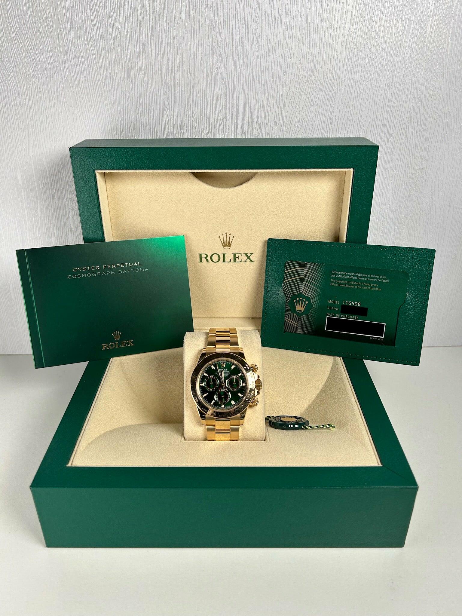 Daytona full gold green dial sales