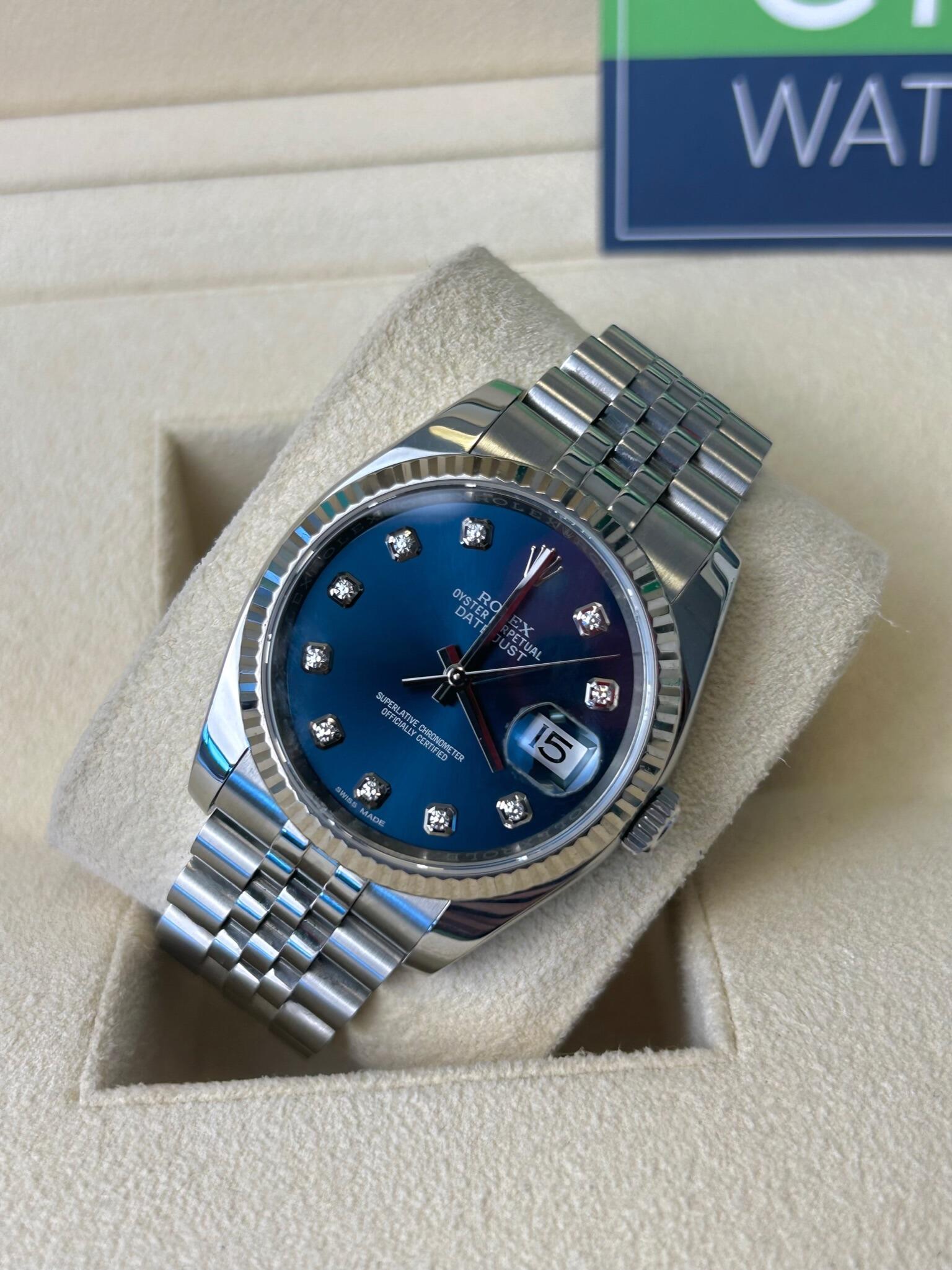 116234 best sale blue dial