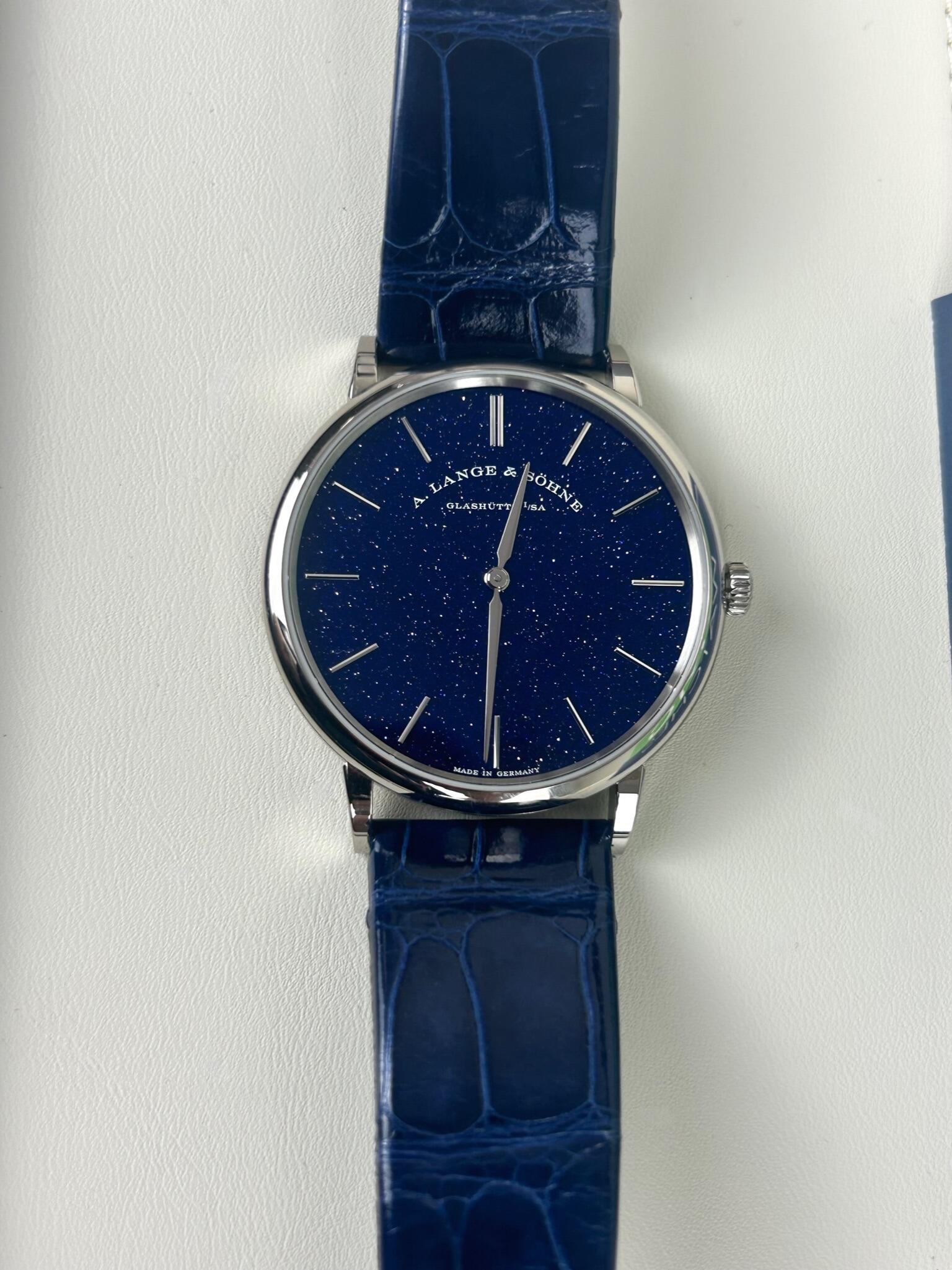 A. Lange Sohne Saxonia Thin 205.086 Dark Blue Gold Flux Dial 2022