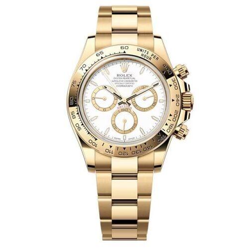 Rolex Cosmograph Daytona 126508 18k Yellow Gold Oyster Bracelet White Dial