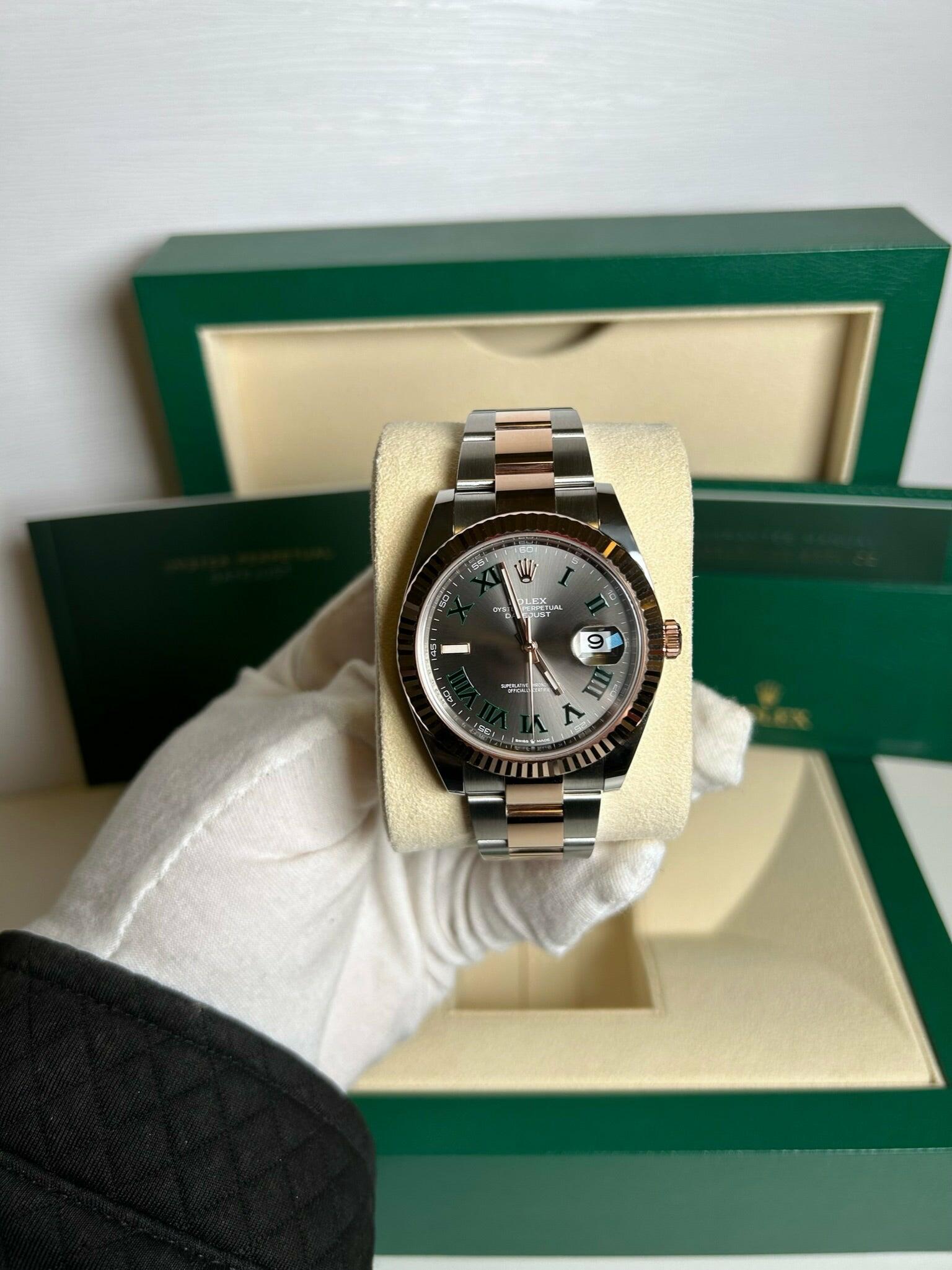 Rolex datejust 41 discount wimbledon rose gold