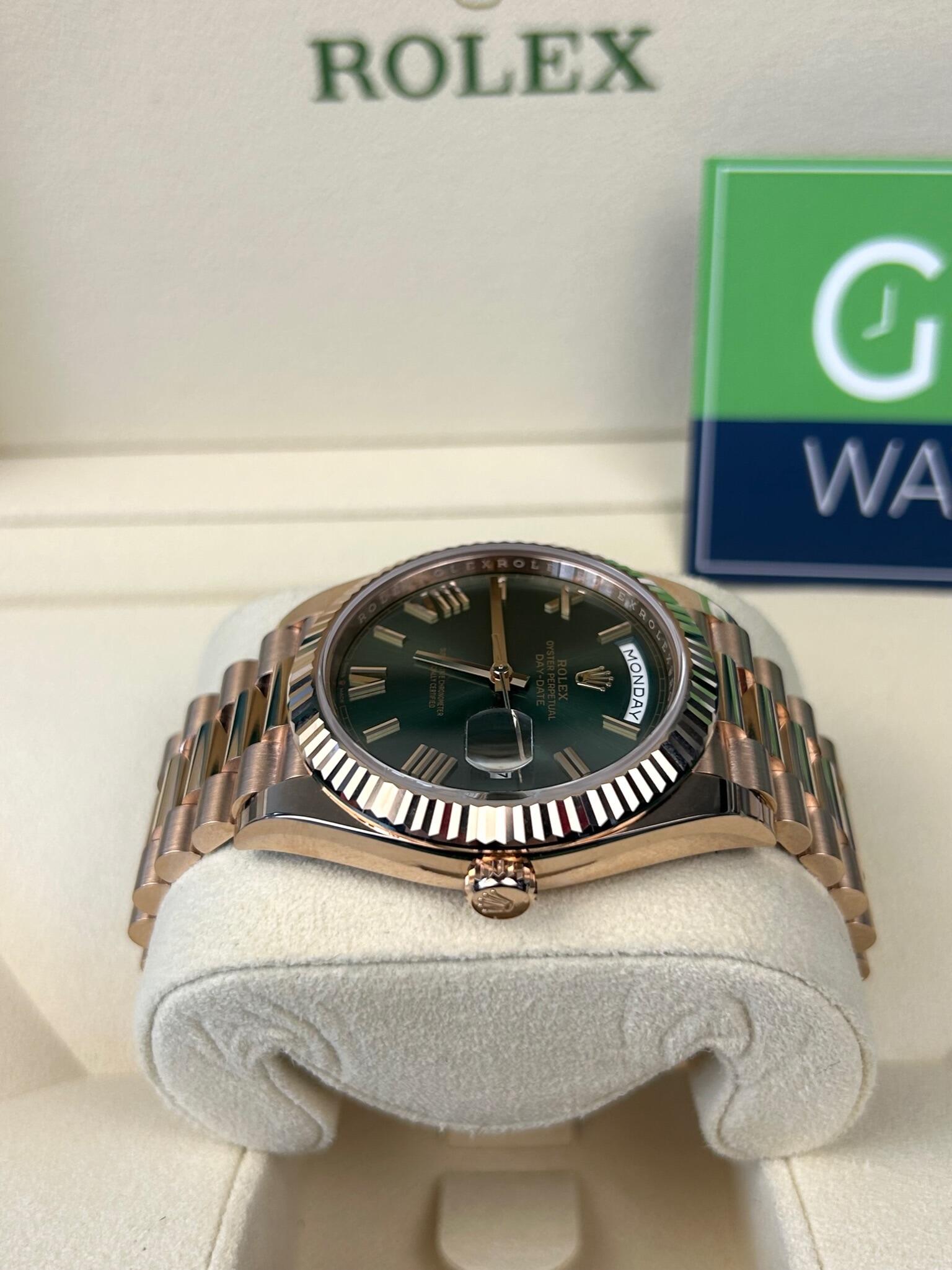 Rolex day date 41mm rose online gold