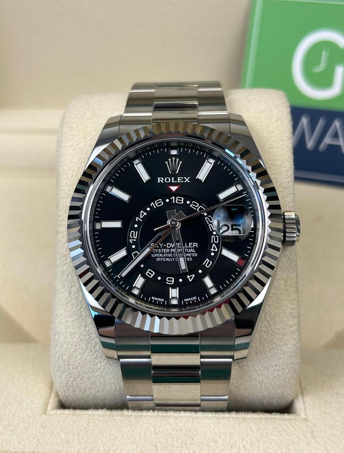 Rolex sky dweller black face new arrivals