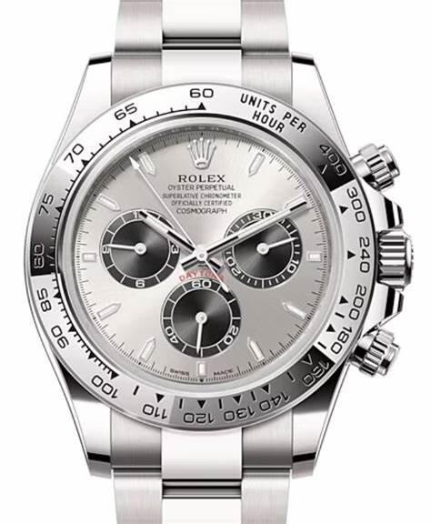 Rolex daytona white gold best sale silver dial