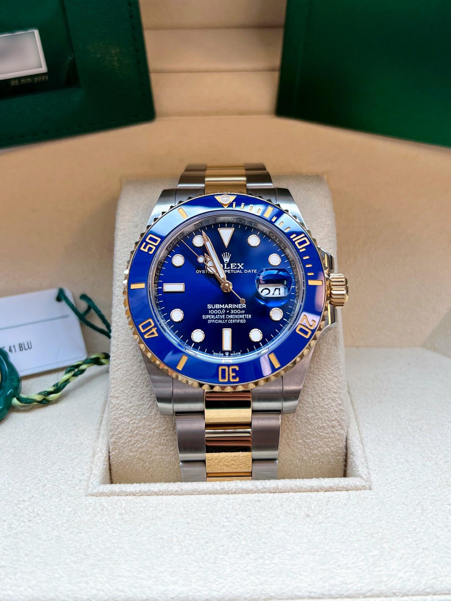 Submariner blue cheap face two tone