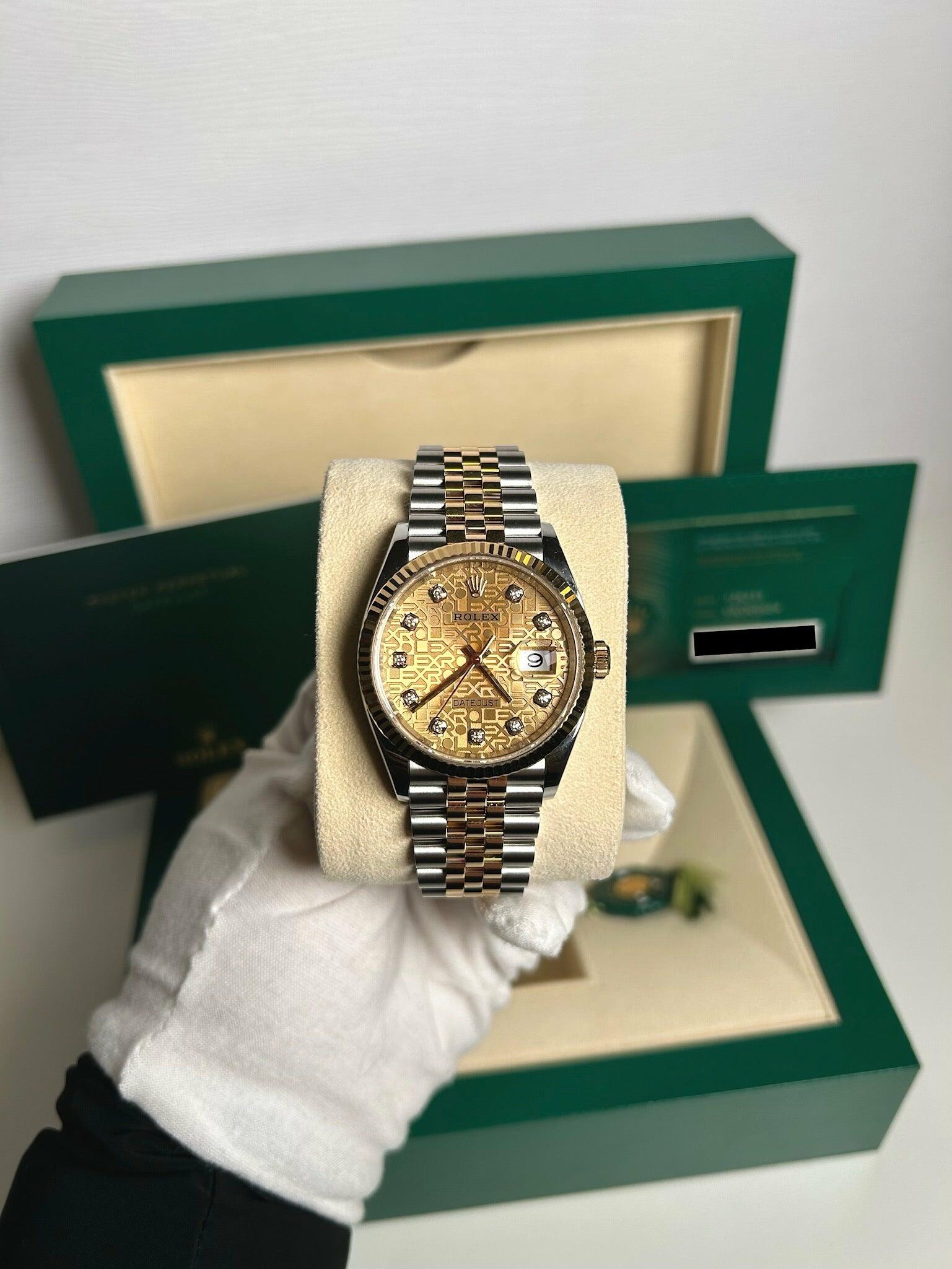 Rolex Datejust 116233 Steel and Yellow Gold Champagne Diamond Dial 36mm  Jubilee Watch - Luxury Watches USA