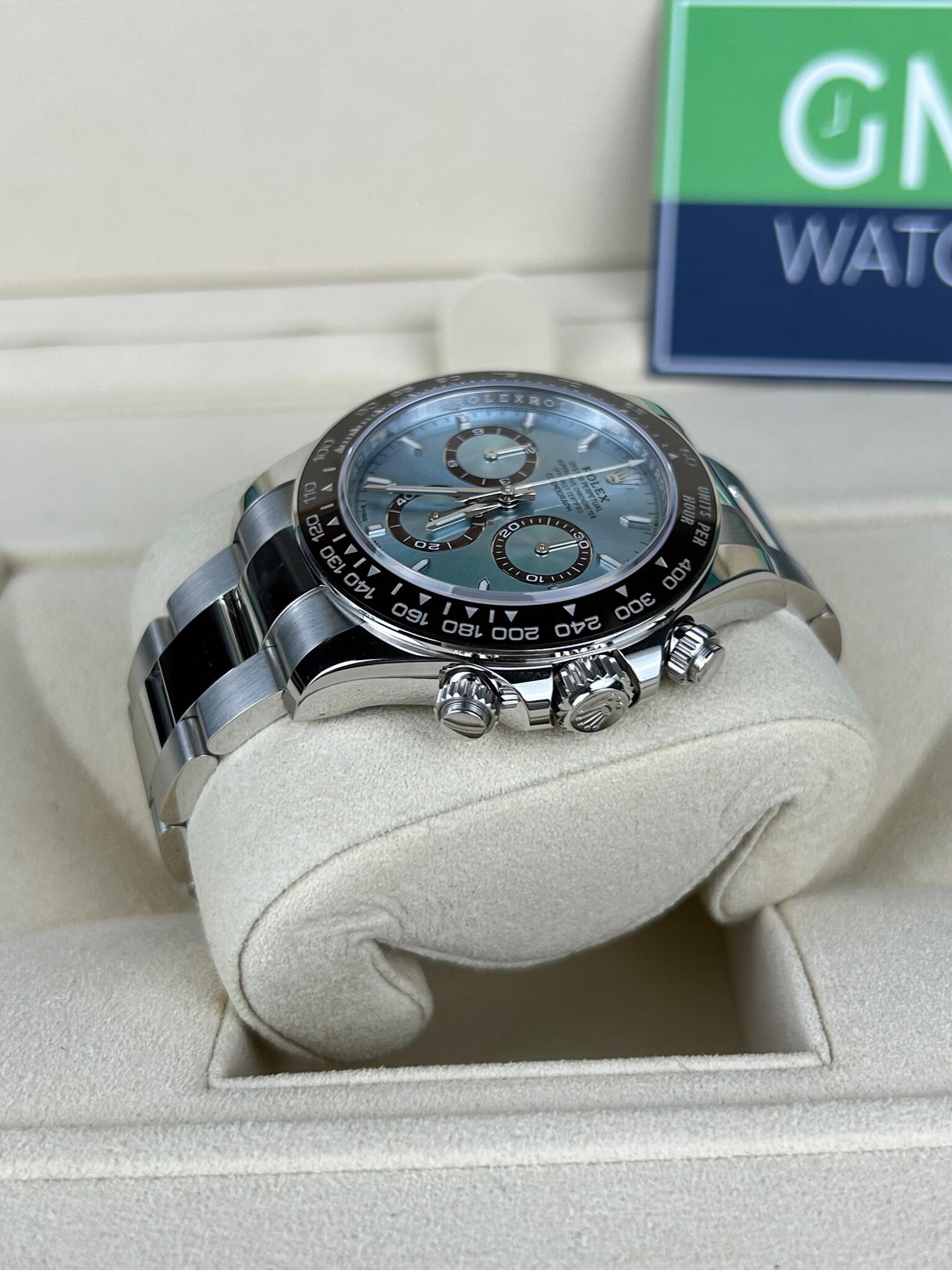 Rolex daytona platinum blue new arrivals