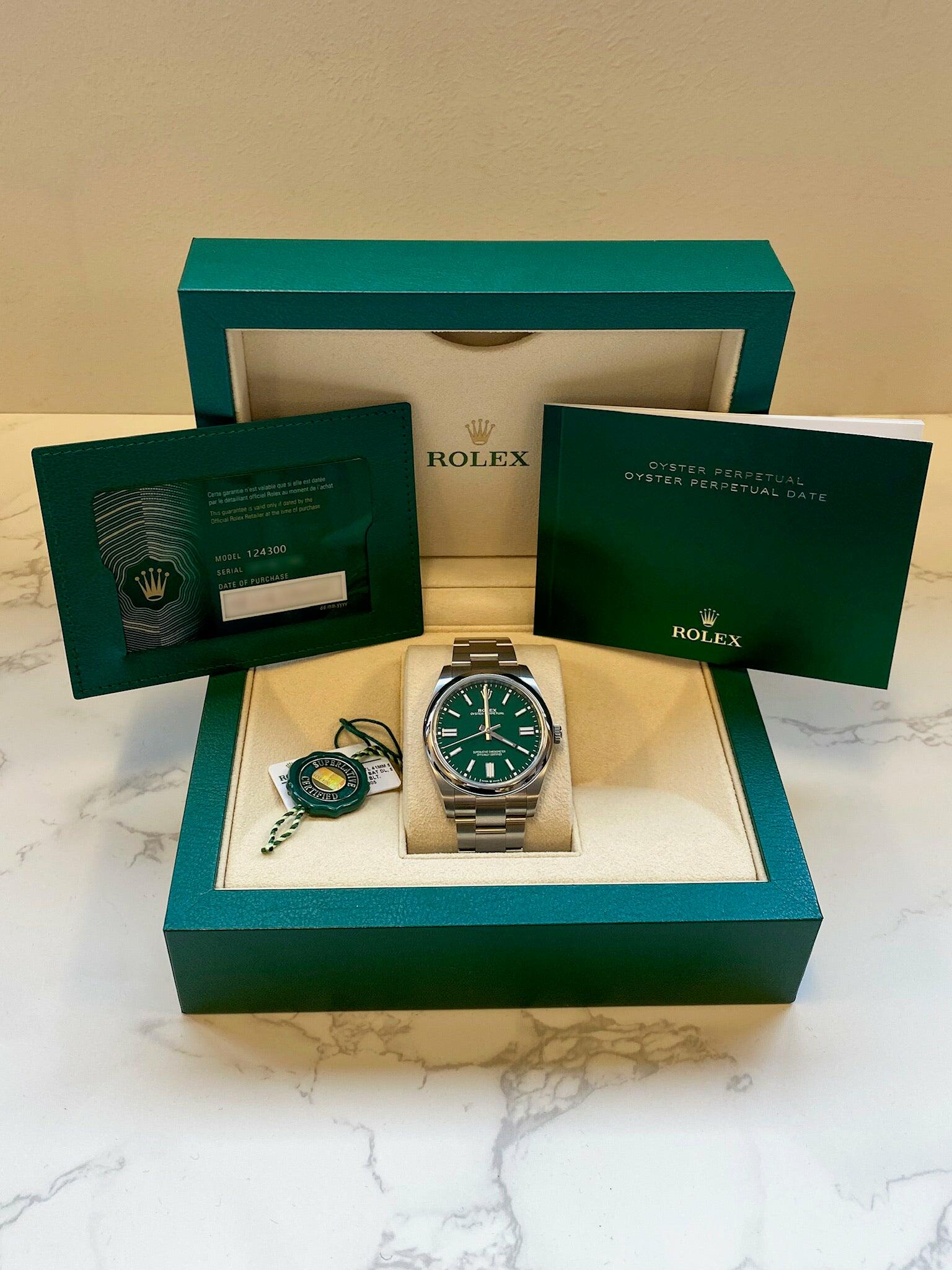 Rolex discount box green