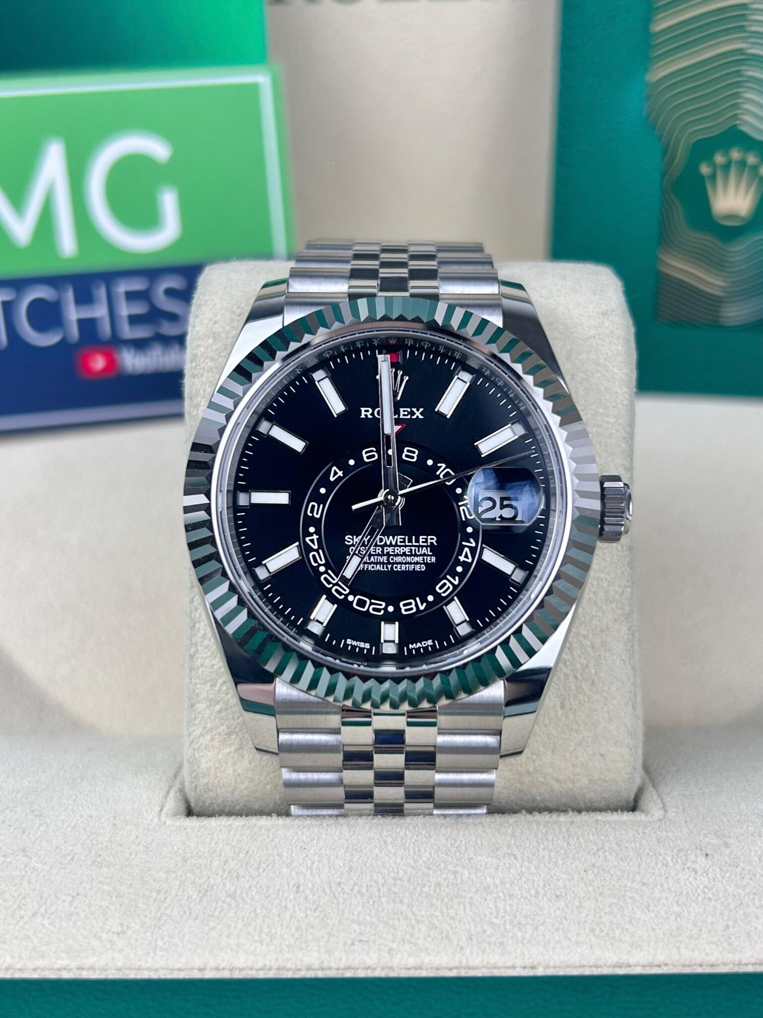 Rolex Sky Dweller 326934 Jubilee Bracelet Black Dial 2021