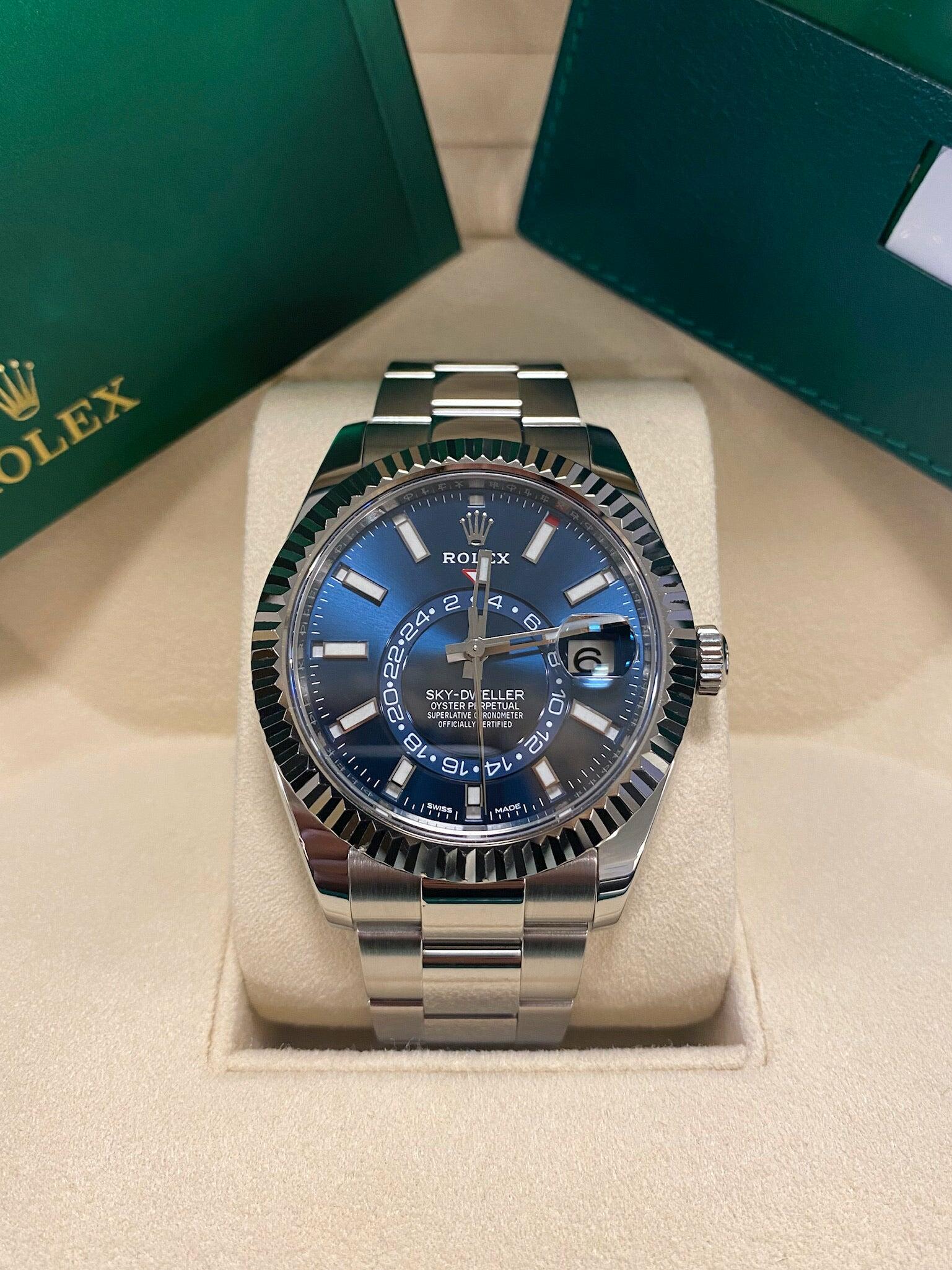 Rolex sky discount dweller steel blue