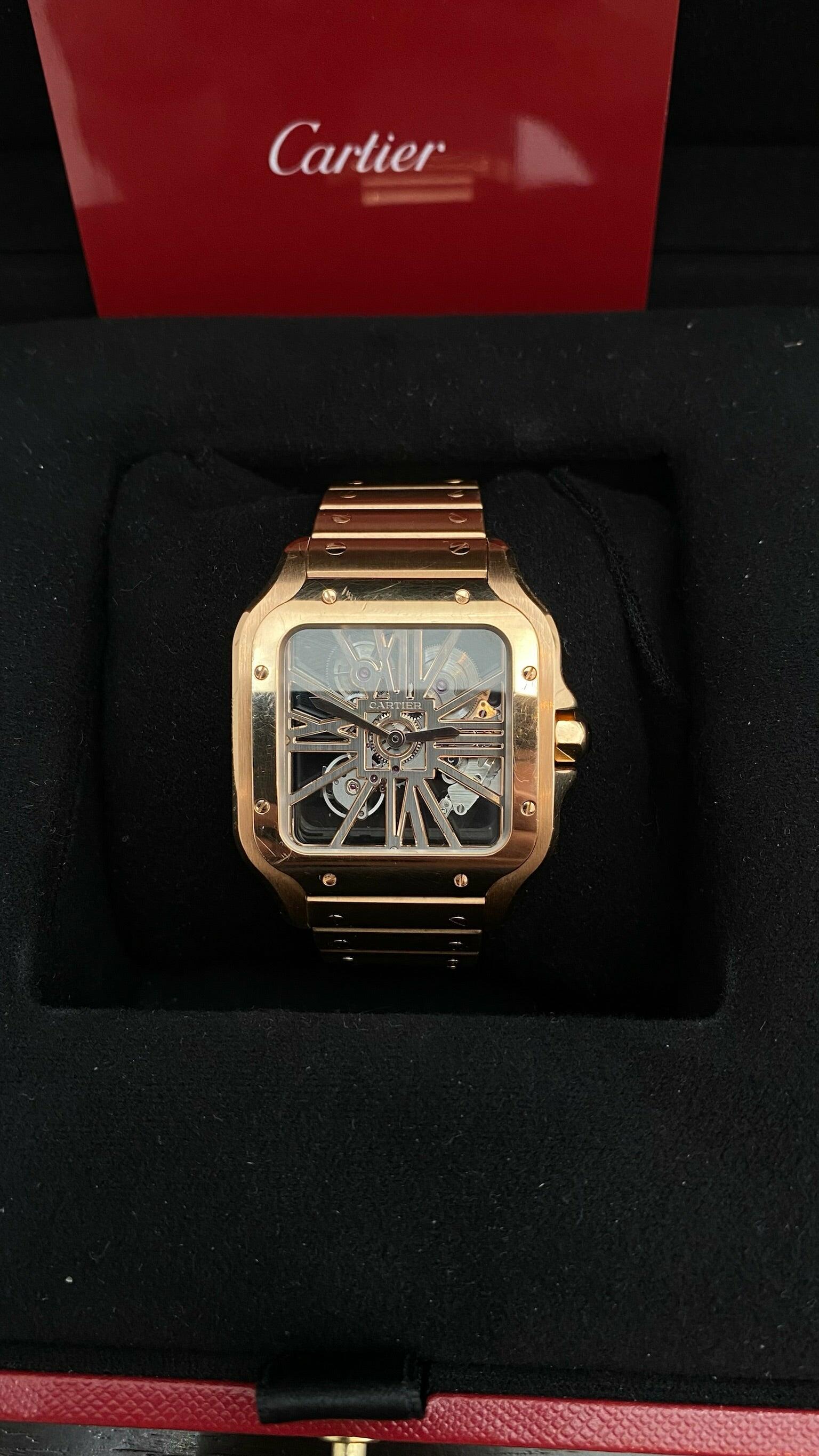 Cartier Santos De Cartier Skeleton WHSA0016 Mint Condition 2021