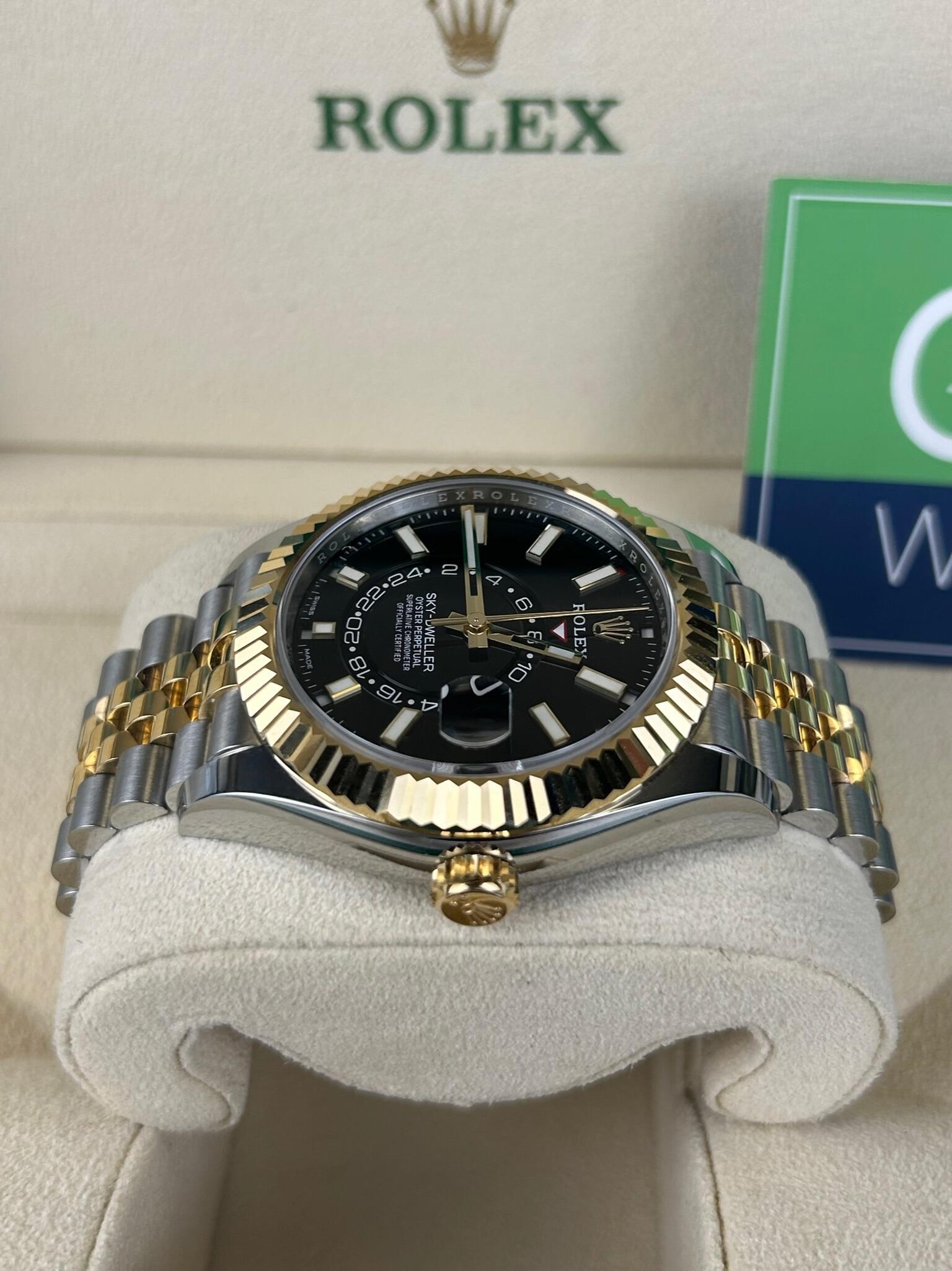 Sky dweller black face best sale two tone