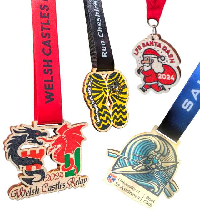 Sustainable eco friendly wooden medals