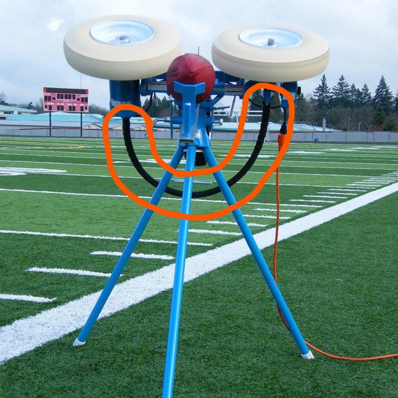 Flexi-drive shaft for Jugs Rugby ball throwing machine