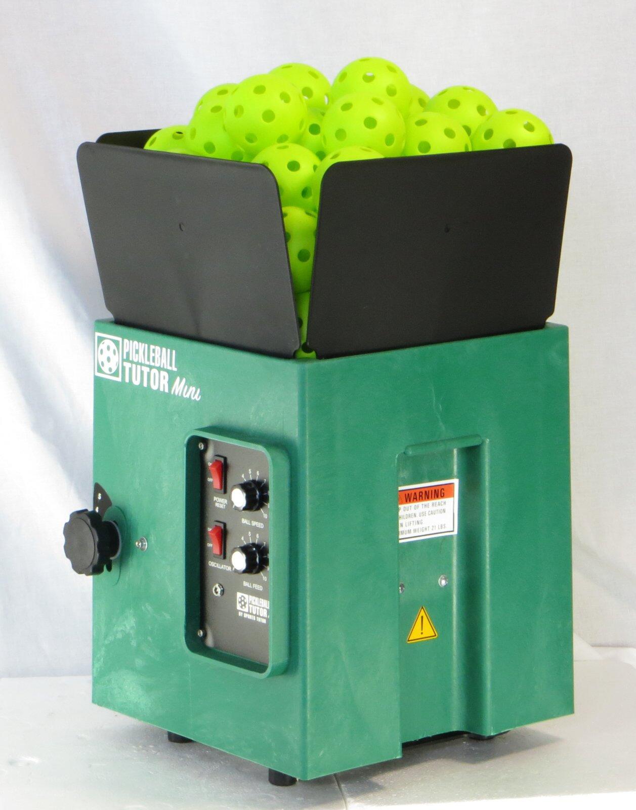 pickle tutor mini pickleball machine with pickleballs
