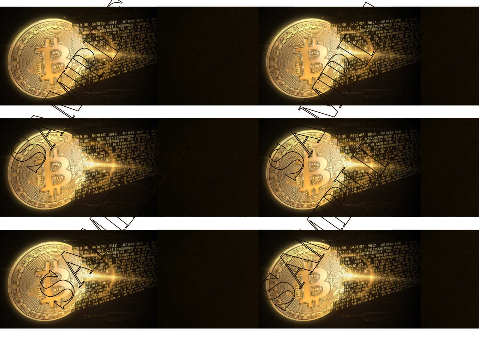 Bitcoin BTC / Cryptocurrency inspired edible Cake Topper and stripes, Birthday  Party Decoration