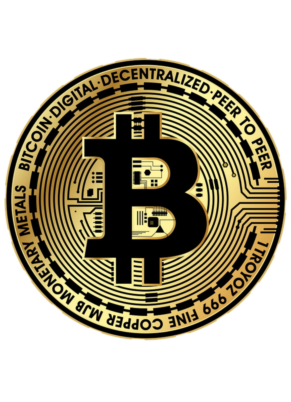 Bitcoin BTC / Cryptocurrency inspired edible Cake Topper and stripes,  Birthday Party Decoration