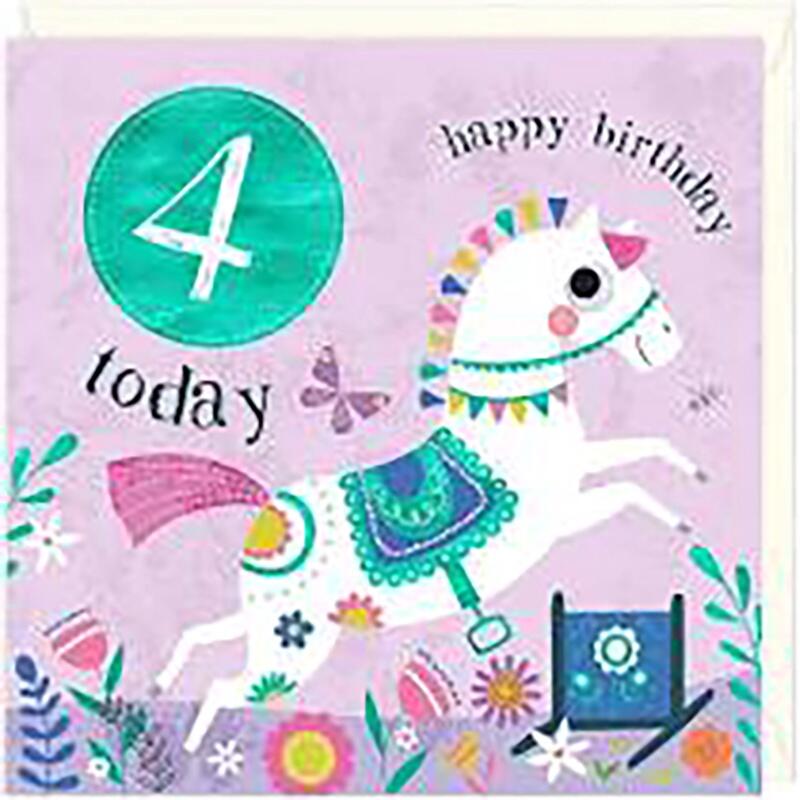 4 Today Horse Birthday Card