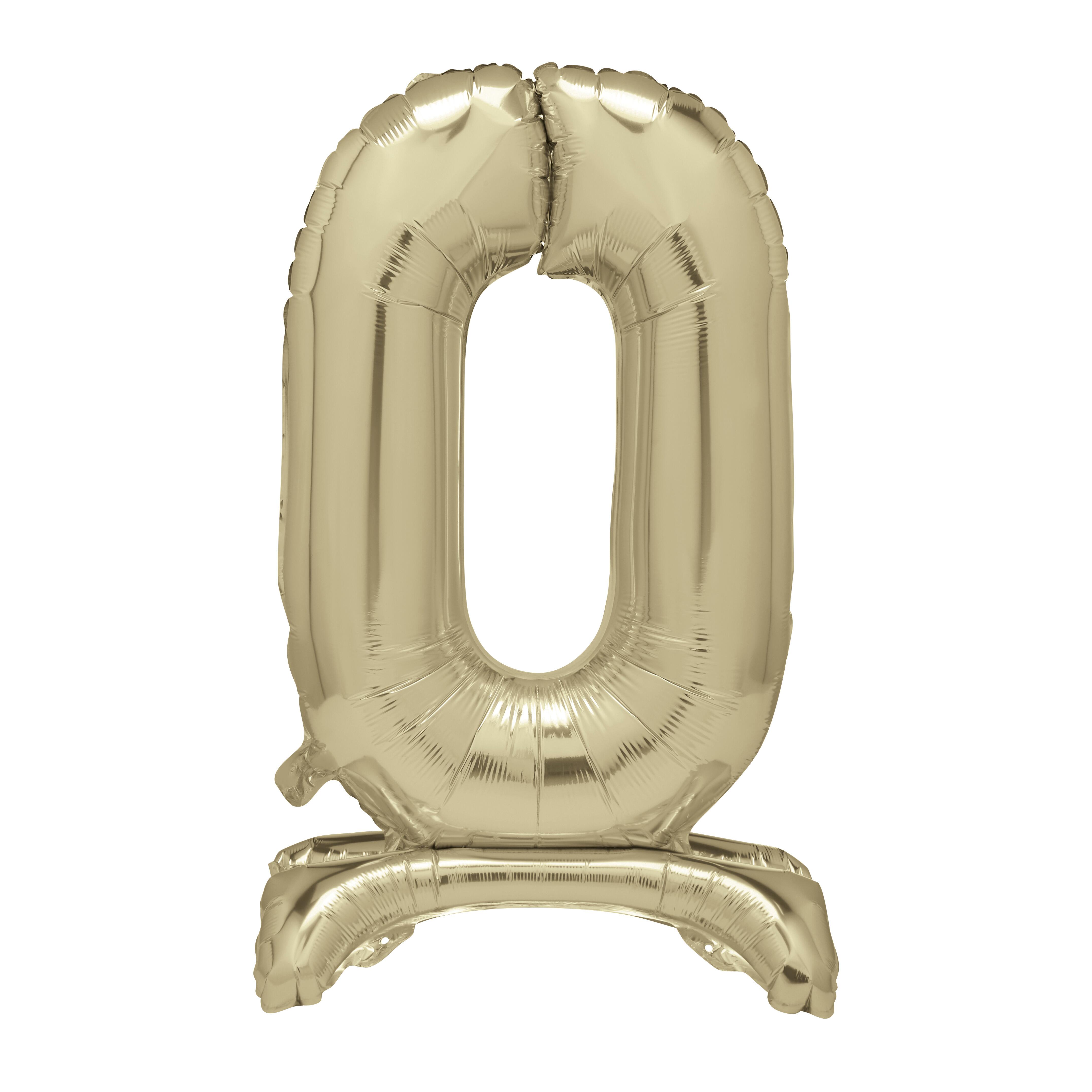Gold Standing Balloon Number